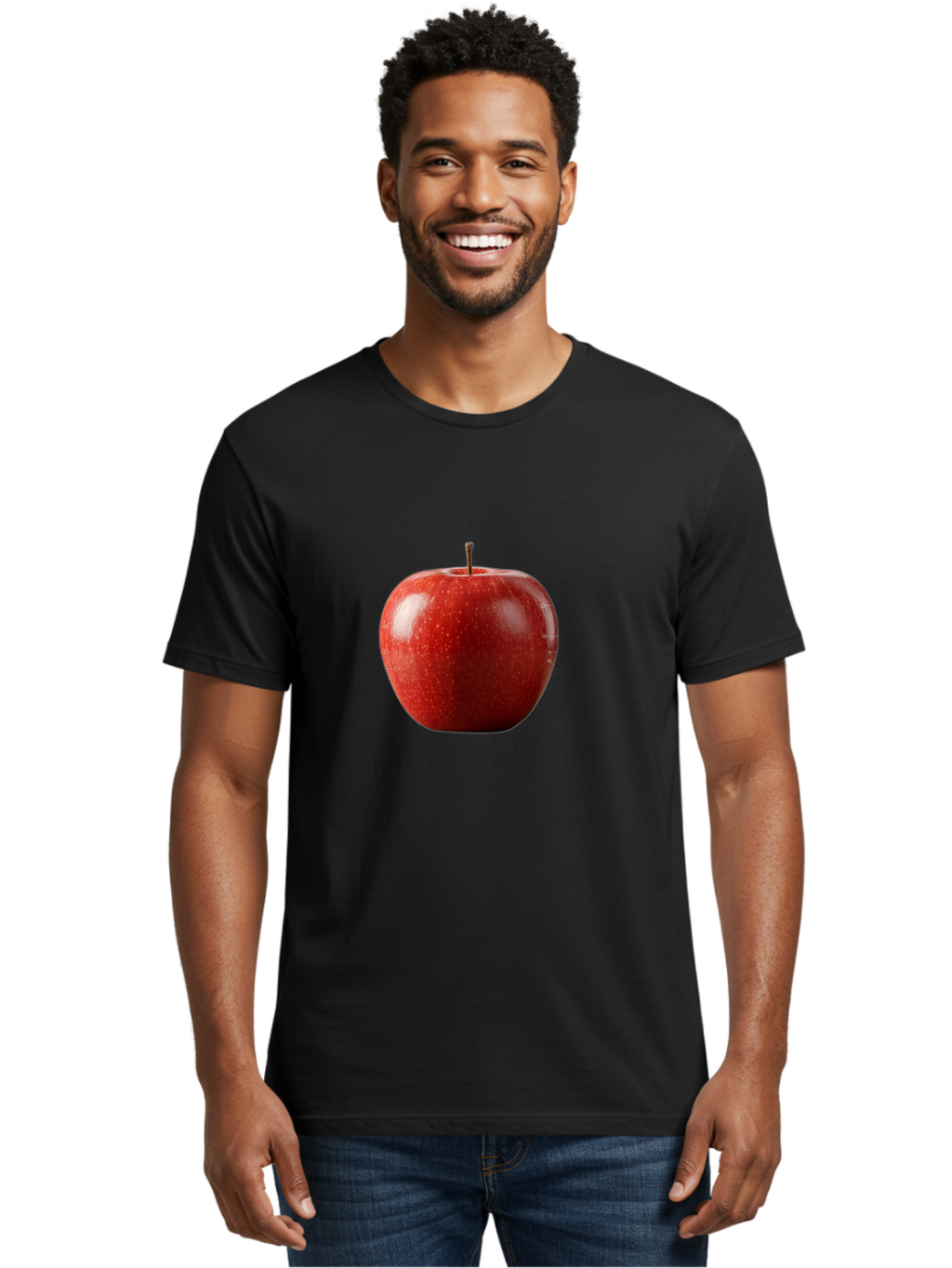 Red-Apple-5 Men'S Graphic Tee, 100% Cotton, Comfortable Casual Summer Wear, Machine Washable, Vintage Camera, Old Camera, Antique Camera, Black Camera, Classic Photography, Photography Equipment, Nostalgic Device, Film Camera, Camera Art Bao788