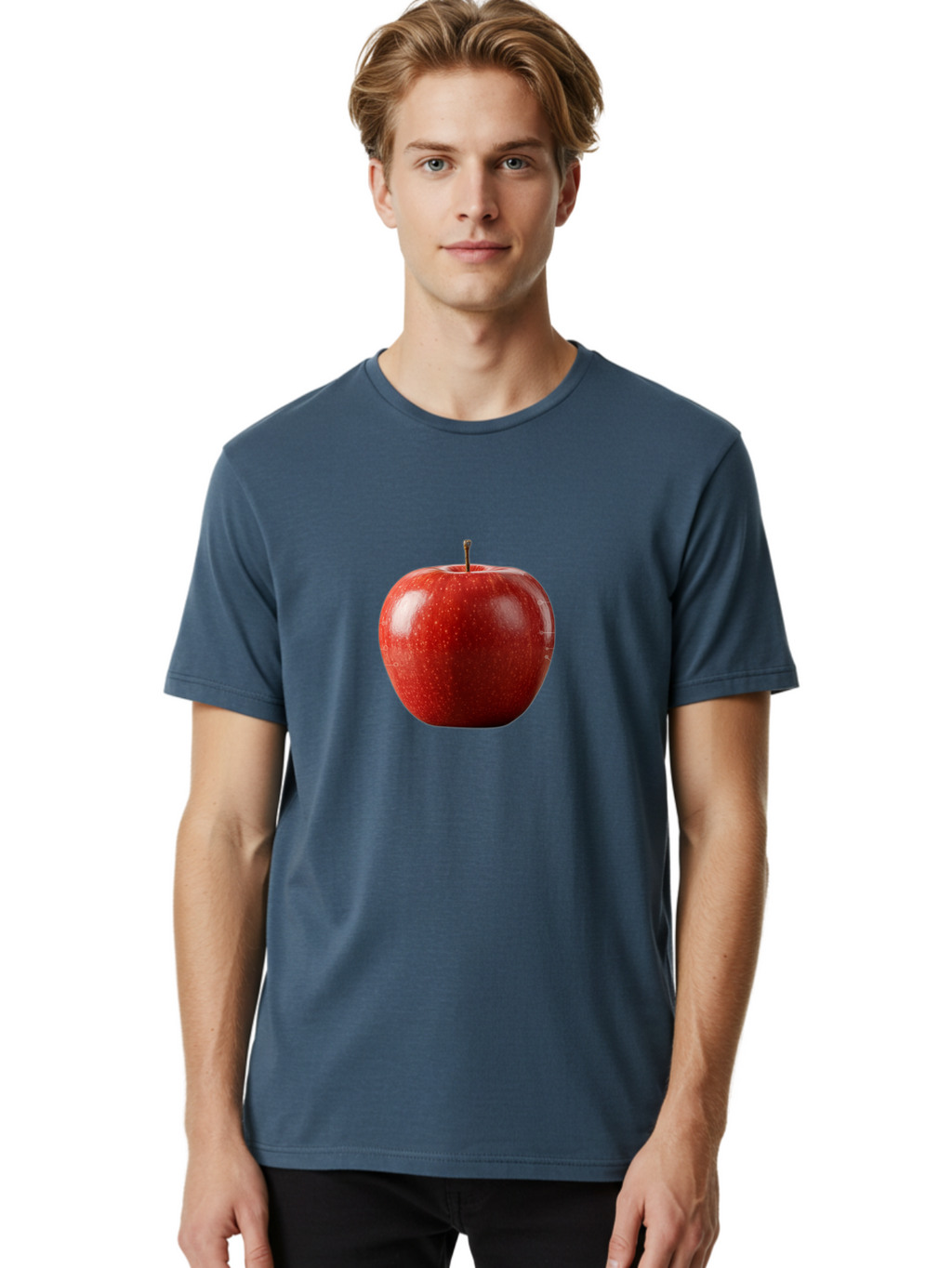 Red-Apple-5 Men'S Graphic Tee, 100% Cotton, Comfortable Casual Summer Wear, Machine Washable, Vintage Camera, Old Camera, Antique Camera, Black Camera, Classic Photography, Photography Equipment, Nostalgic Device, Film Camera, Camera Art Bao788