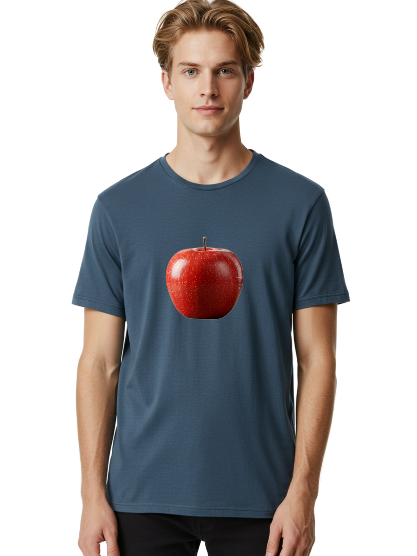 Red-Apple-5 Men'S Graphic Tee, 100% Cotton, Comfortable Casual Summer Wear, Machine Washable, Vintage Camera, Old Camera, Antique Camera, Black Camera, Classic Photography, Photography Equipment, Nostalgic Device, Film Camera, Camera Art Bao788