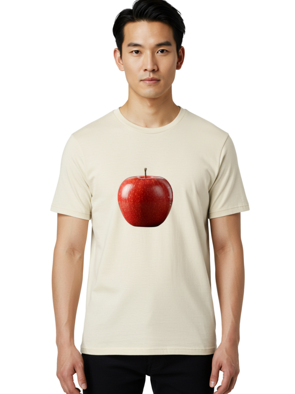 Red-Apple-5 Men'S Graphic Tee, 100% Cotton, Comfortable Casual Summer Wear, Machine Washable, Vintage Camera, Old Camera, Antique Camera, Black Camera, Classic Photography, Photography Equipment, Nostalgic Device, Film Camera, Camera Art Bao788