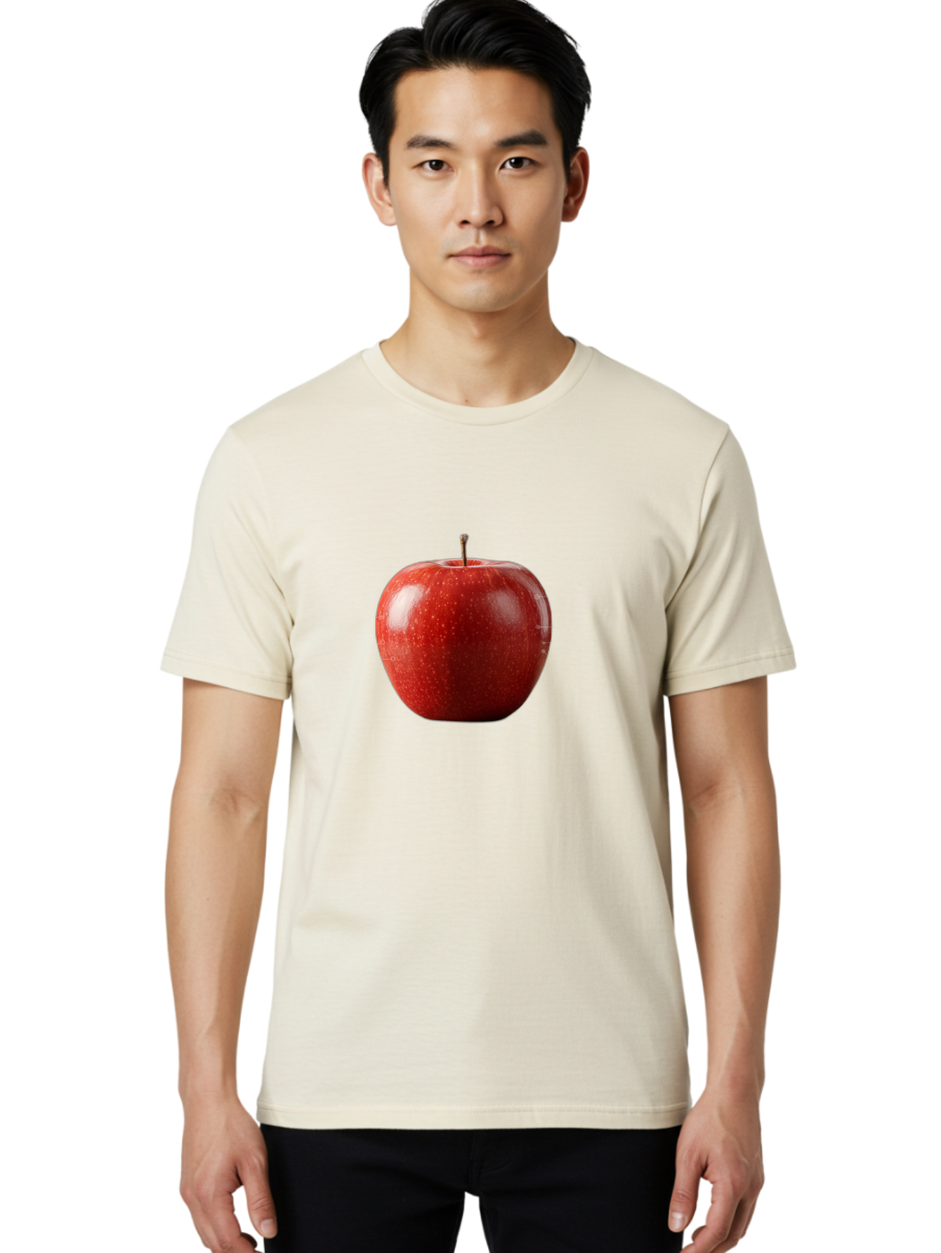 Red-Apple-5 Men'S Graphic Tee, 100% Cotton, Comfortable Casual Summer Wear, Machine Washable, Vintage Camera, Old Camera, Antique Camera, Black Camera, Classic Photography, Photography Equipment, Nostalgic Device, Film Camera, Camera Art Bao788