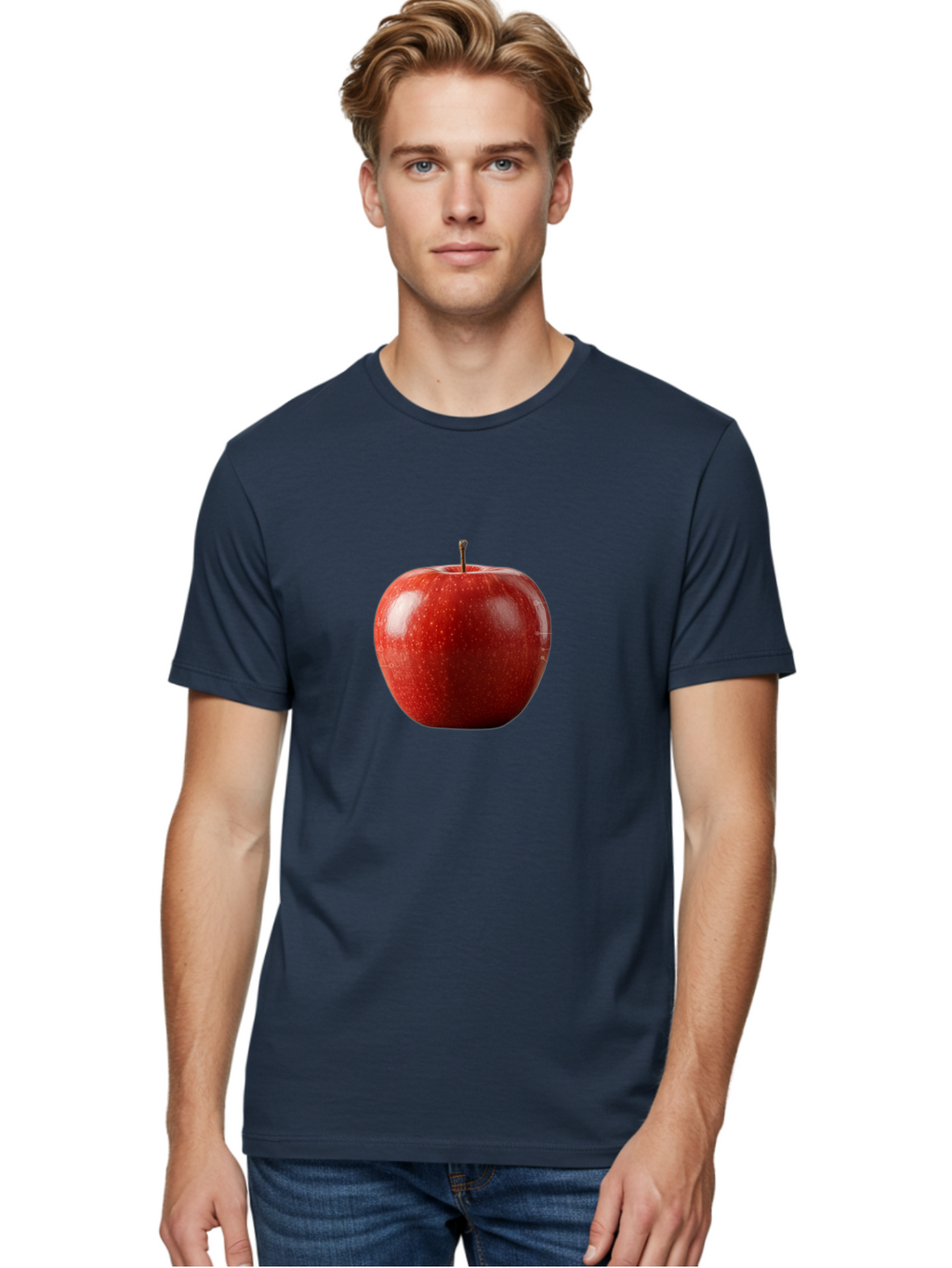 Red-Apple-5 Men'S Graphic Tee, 100% Cotton, Comfortable Casual Summer Wear, Machine Washable, Vintage Camera, Old Camera, Antique Camera, Black Camera, Classic Photography, Photography Equipment, Nostalgic Device, Film Camera, Camera Art Bao788