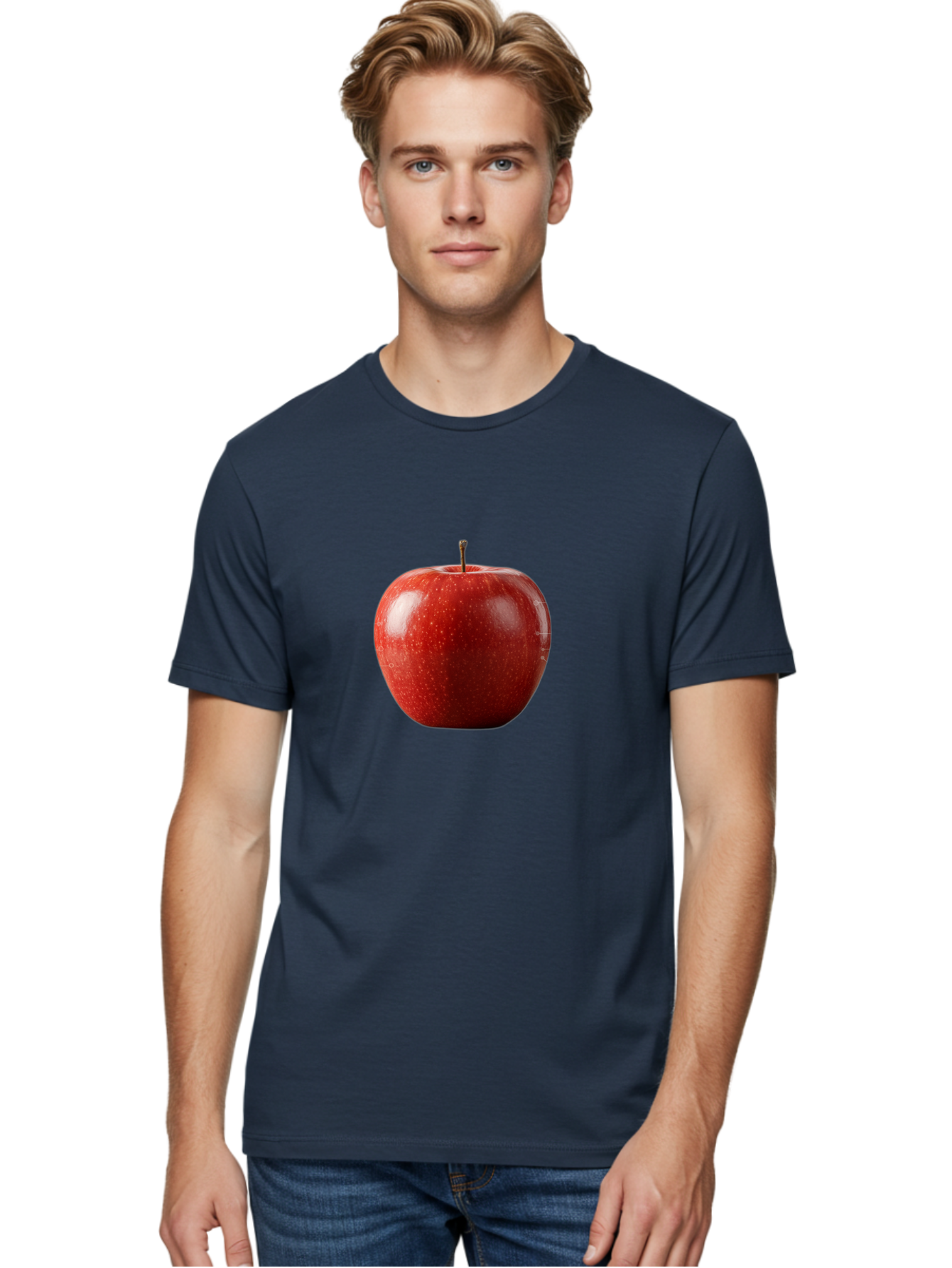 Red-Apple-5 Men'S Graphic Tee, 100% Cotton, Comfortable Casual Summer Wear, Machine Washable, Vintage Camera, Old Camera, Antique Camera, Black Camera, Classic Photography, Photography Equipment, Nostalgic Device, Film Camera, Camera Art Bao788