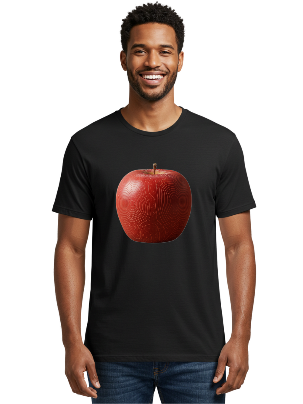 Red-Apple-6 Men'S Graphic Tee, 100% Cotton, Comfortable Casual Summer Wear, Machine Washable, Vintage Camera, Old Camera, Antique Camera, Black Camera, Classic Photography, Photography Equipment, Nostalgic Device, Film Camera, Camera Art Bao789