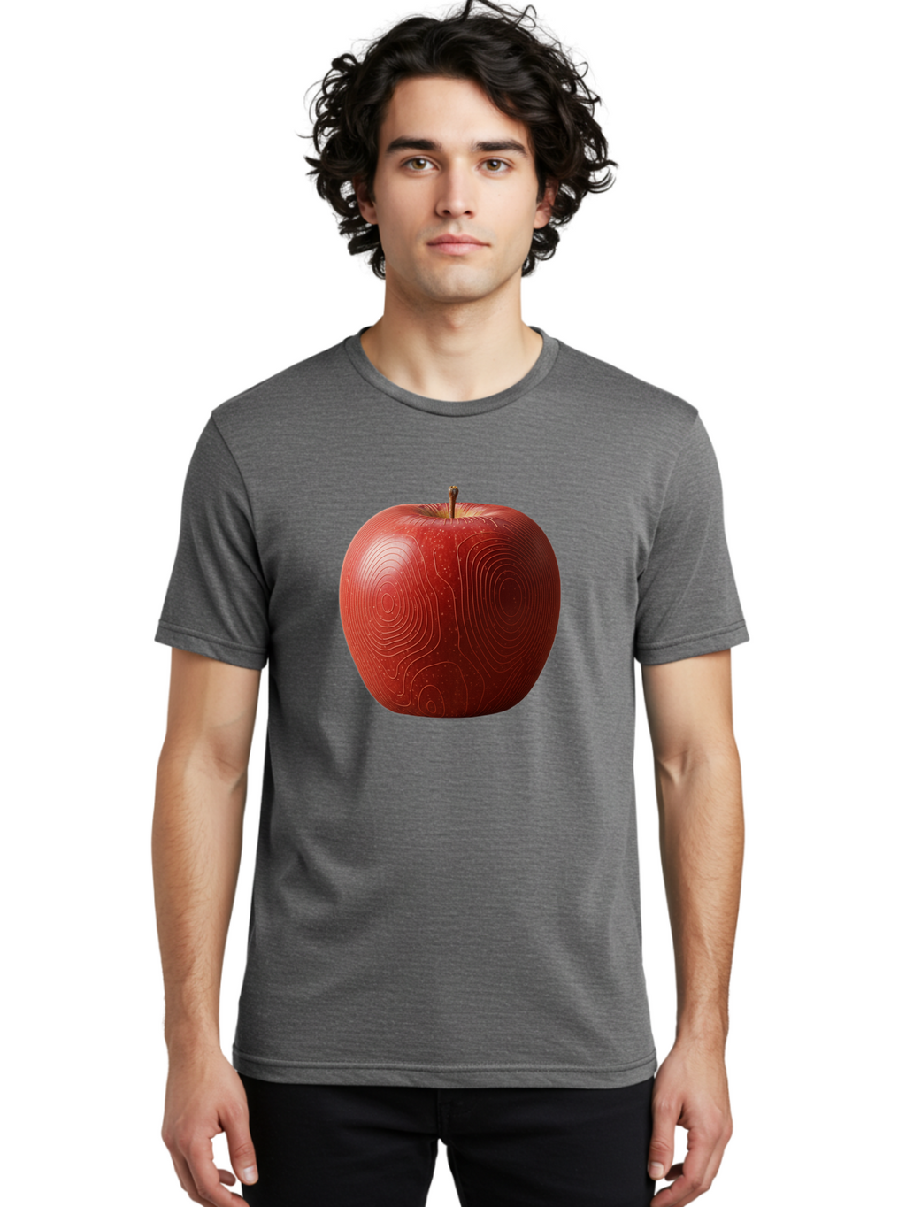 Red-Apple-6 Men'S Graphic Tee, 100% Cotton, Comfortable Casual Summer Wear, Machine Washable, Vintage Camera, Old Camera, Antique Camera, Black Camera, Classic Photography, Photography Equipment, Nostalgic Device, Film Camera, Camera Art Bao789