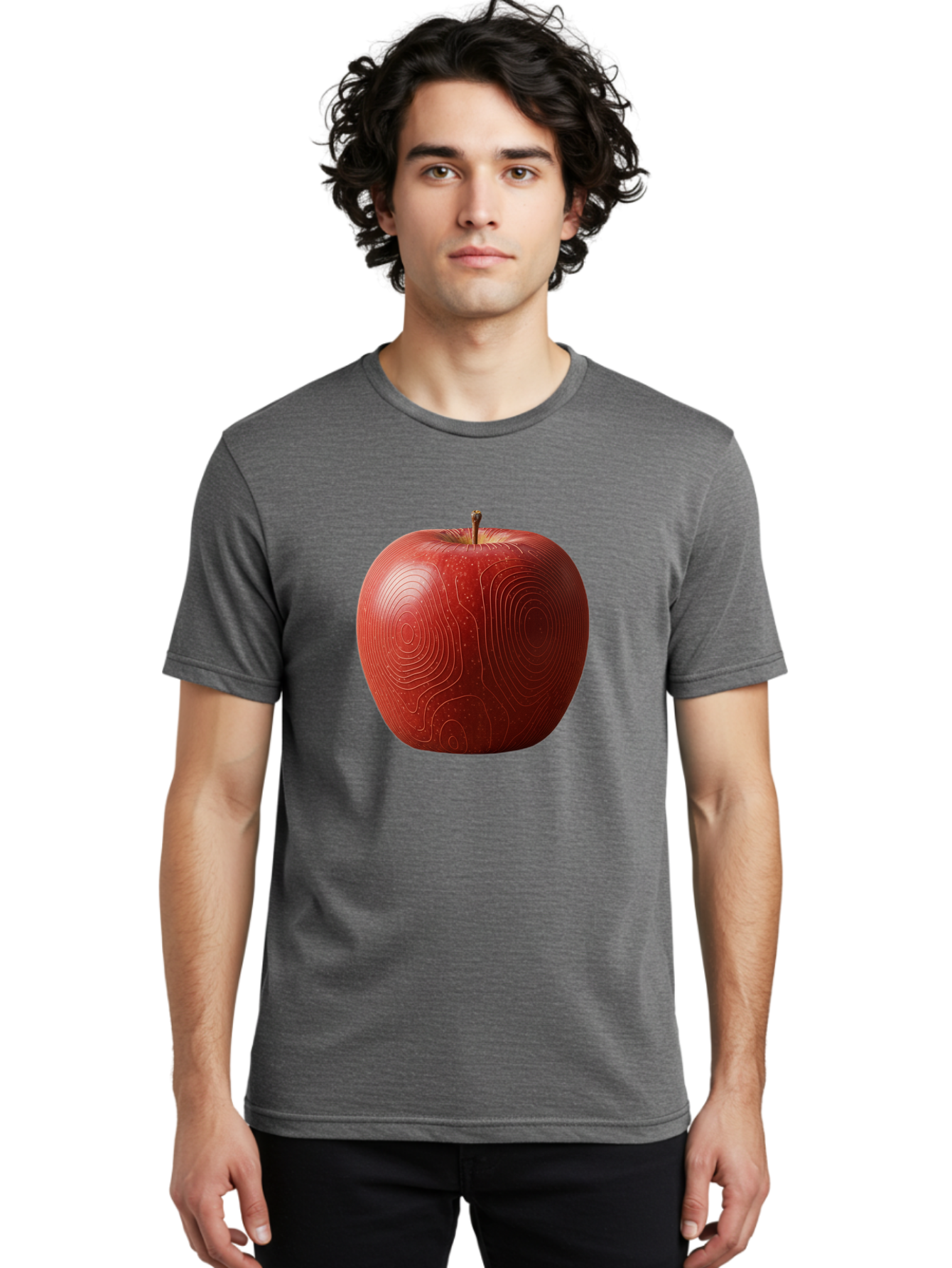 Red-Apple-6 Men'S Graphic Tee, 100% Cotton, Comfortable Casual Summer Wear, Machine Washable, Vintage Camera, Old Camera, Antique Camera, Black Camera, Classic Photography, Photography Equipment, Nostalgic Device, Film Camera, Camera Art Bao789