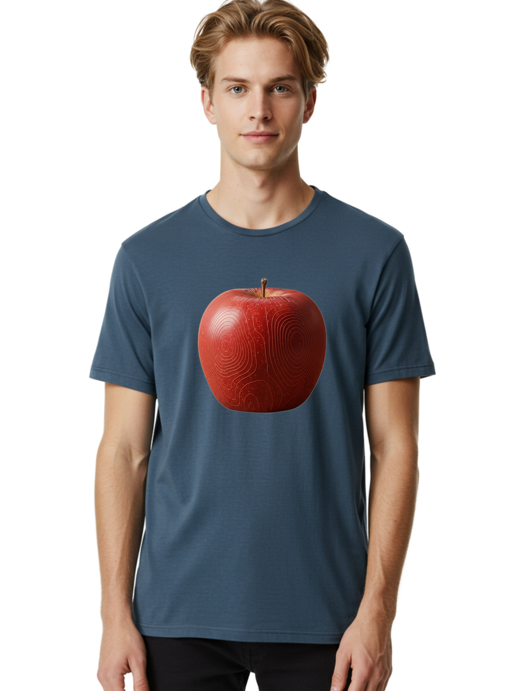 Red-Apple-6 Men'S Graphic Tee, 100% Cotton, Comfortable Casual Summer Wear, Machine Washable, Vintage Camera, Old Camera, Antique Camera, Black Camera, Classic Photography, Photography Equipment, Nostalgic Device, Film Camera, Camera Art Bao789
