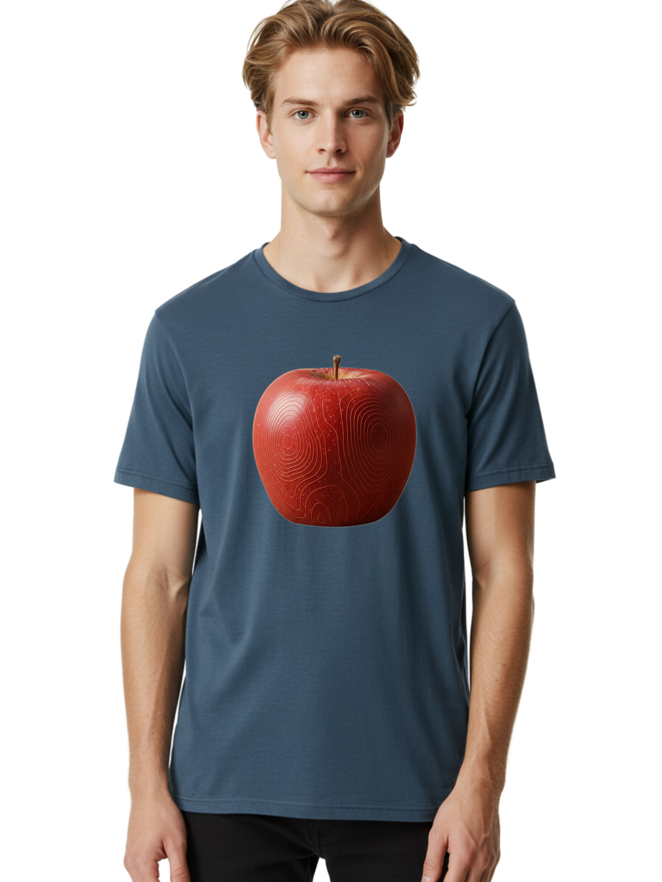 Red-Apple-6 Men'S Graphic Tee, 100% Cotton, Comfortable Casual Summer Wear, Machine Washable, Vintage Camera, Old Camera, Antique Camera, Black Camera, Classic Photography, Photography Equipment, Nostalgic Device, Film Camera, Camera Art Bao789