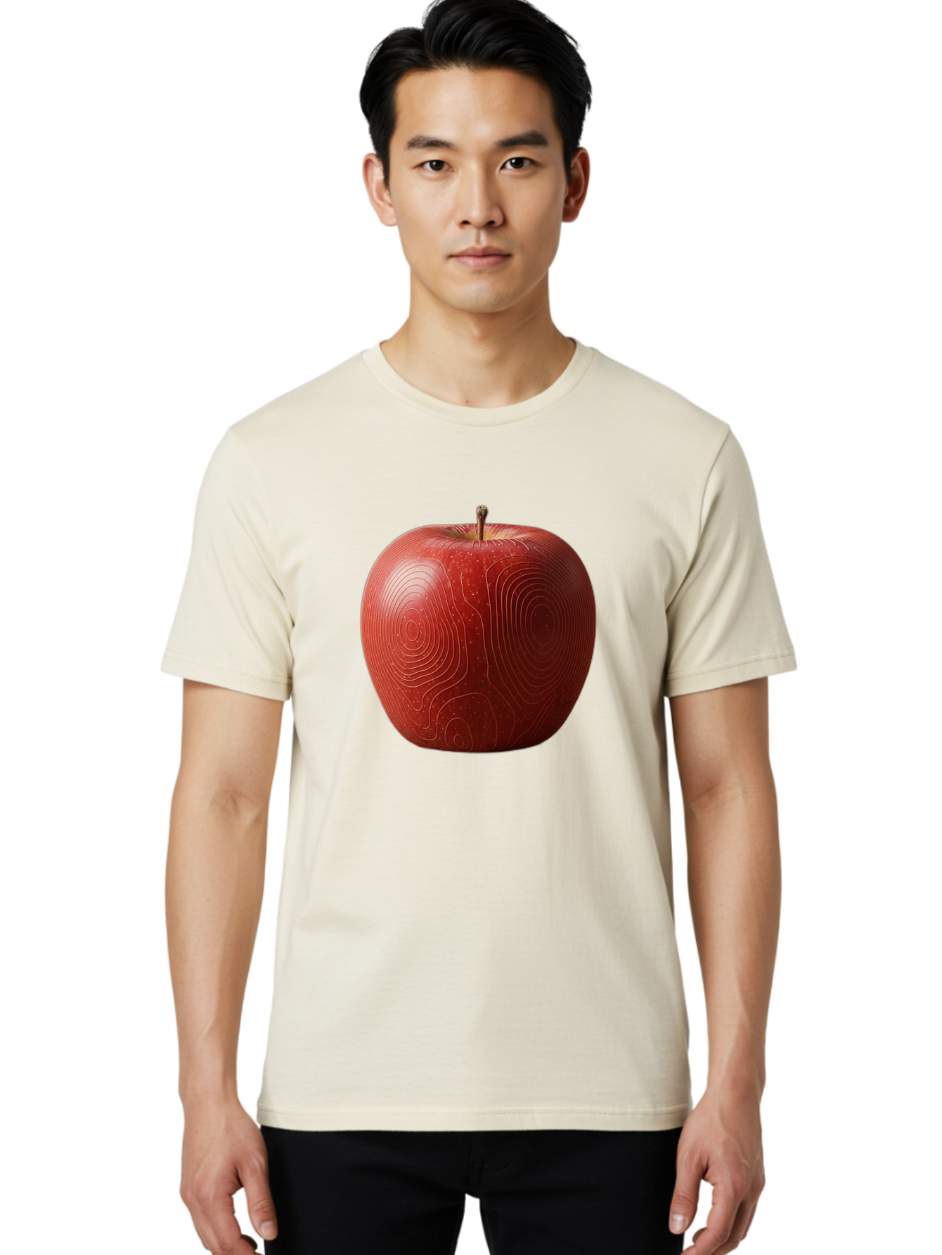 Red-Apple-6 Men'S Graphic Tee, 100% Cotton, Comfortable Casual Summer Wear, Machine Washable, Vintage Camera, Old Camera, Antique Camera, Black Camera, Classic Photography, Photography Equipment, Nostalgic Device, Film Camera, Camera Art Bao789