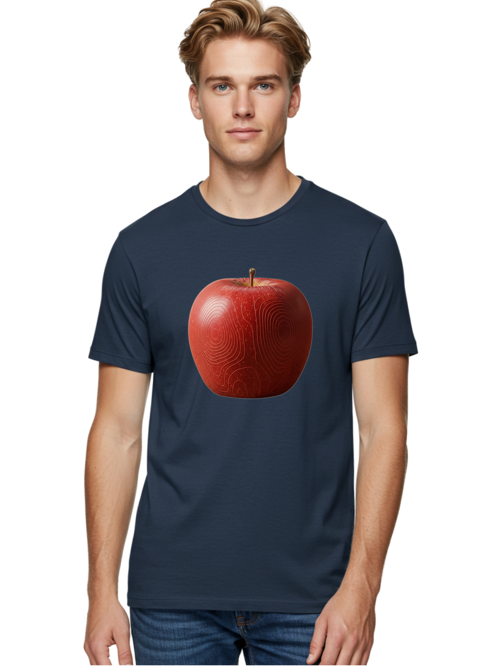 Red-Apple-6 Men'S Graphic Tee, 100% Cotton, Comfortable Casual Summer Wear, Machine Washable, Vintage Camera, Old Camera, Antique Camera, Black Camera, Classic Photography, Photography Equipment, Nostalgic Device, Film Camera, Camera Art Bao789