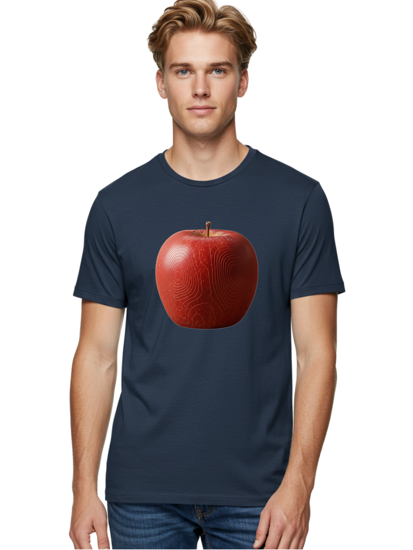 Red-Apple-6 Men'S Graphic Tee, 100% Cotton, Comfortable Casual Summer Wear, Machine Washable, Vintage Camera, Old Camera, Antique Camera, Black Camera, Classic Photography, Photography Equipment, Nostalgic Device, Film Camera, Camera Art Bao789