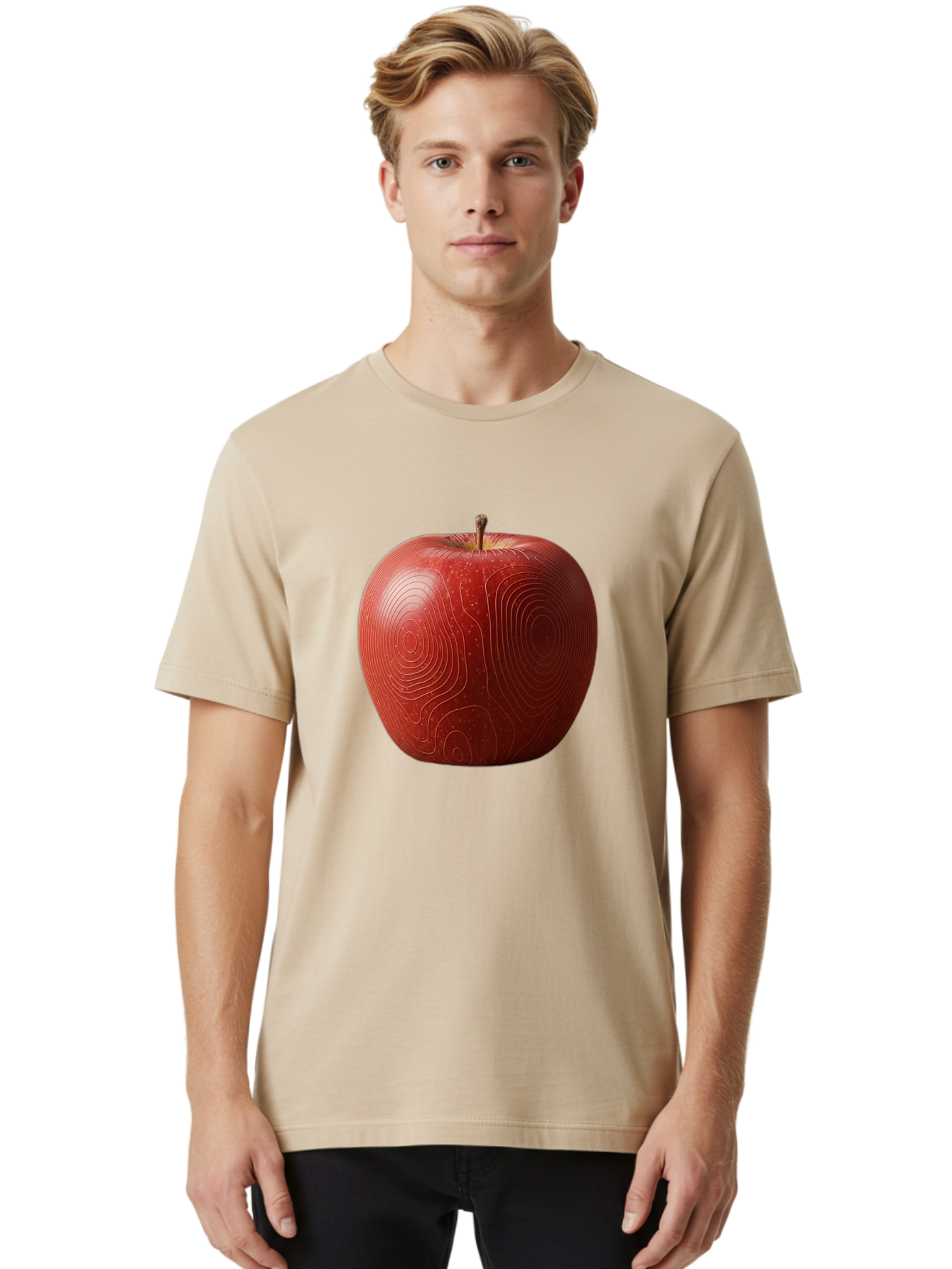 Red-Apple-6 Men'S Graphic Tee, 100% Cotton, Comfortable Casual Summer Wear, Machine Washable, Vintage Camera, Old Camera, Antique Camera, Black Camera, Classic Photography, Photography Equipment, Nostalgic Device, Film Camera, Camera Art Bao789