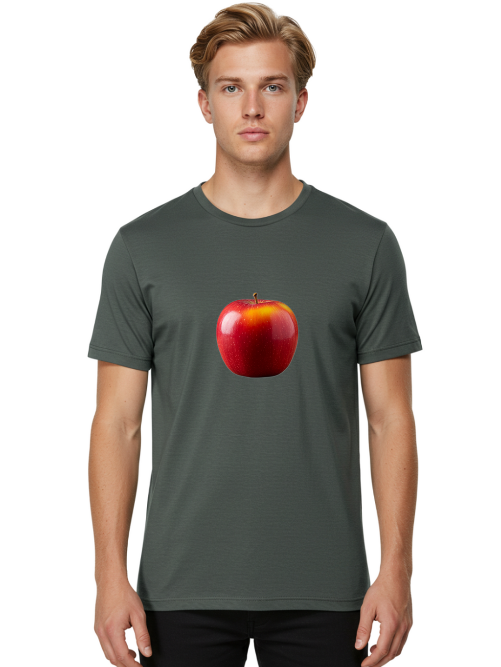 Red-Apple-7 Men'S Graphic Tee, 100% Cotton, Comfortable Casual Summer Wear, Machine Washable, Vintage Camera, Old Camera, Antique Camera, Black Camera, Classic Photography, Photography Equipment, Nostalgic Device, Film Camera, Camera Art Bao790