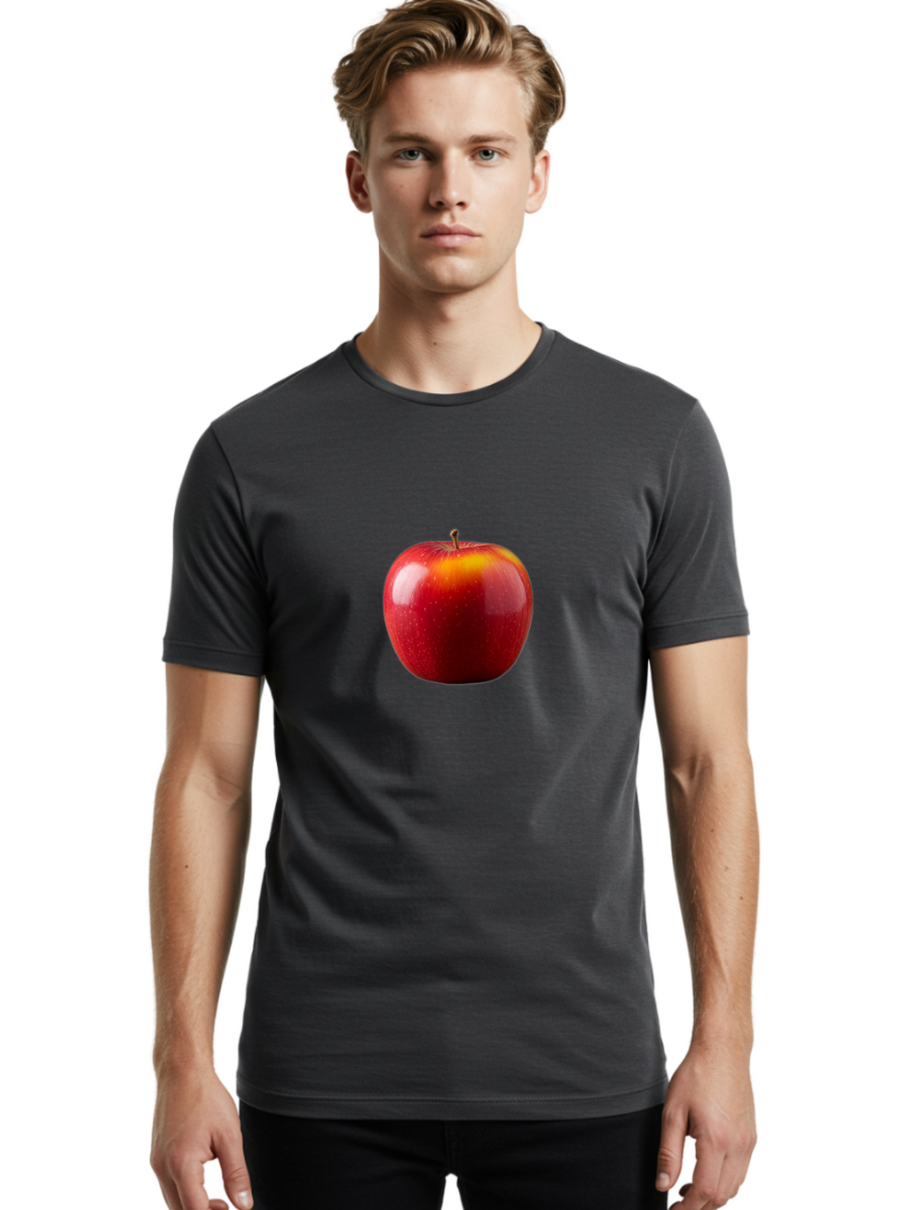 Red-Apple-7 Men'S Graphic Tee, 100% Cotton, Comfortable Casual Summer Wear, Machine Washable, Vintage Camera, Old Camera, Antique Camera, Black Camera, Classic Photography, Photography Equipment, Nostalgic Device, Film Camera, Camera Art Bao790