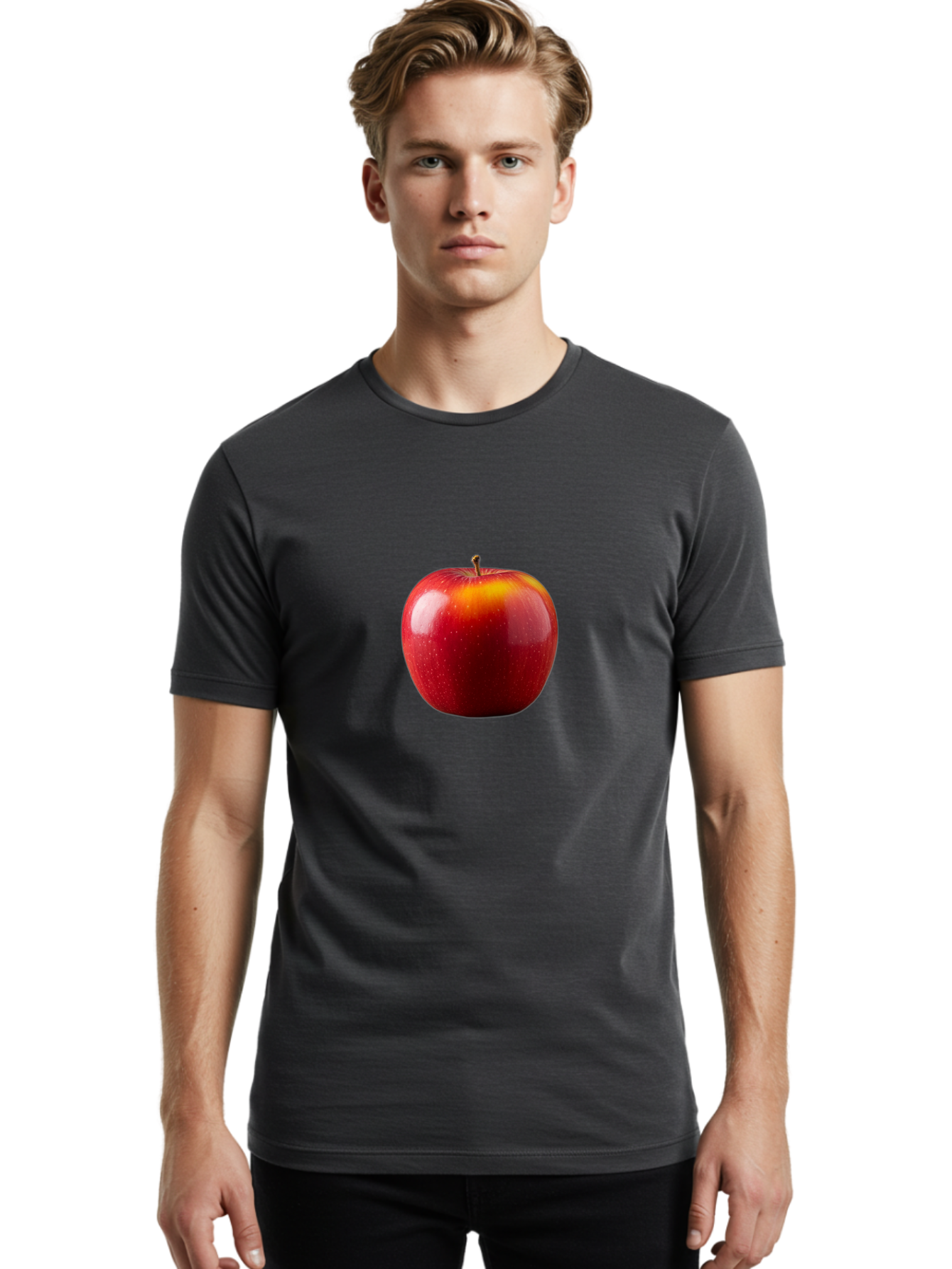 Red-Apple-7 Men'S Graphic Tee, 100% Cotton, Comfortable Casual Summer Wear, Machine Washable, Vintage Camera, Old Camera, Antique Camera, Black Camera, Classic Photography, Photography Equipment, Nostalgic Device, Film Camera, Camera Art Bao790