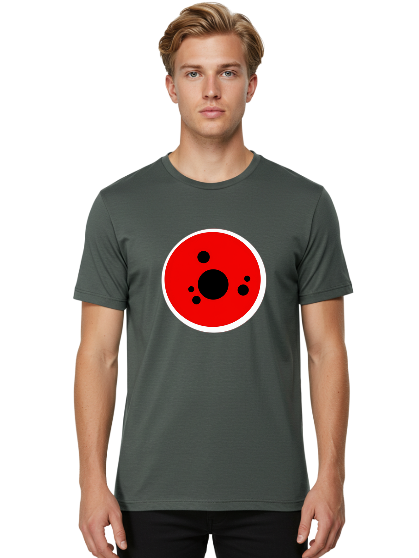 Red-Circle Men'S Graphic Tee, 100% Cotton, Comfortable Casual Summer Wear, Machine Washable, Vintage Camera, Old Camera, Antique Camera, Black Camera, Classic Photography, Photography Equipment, Nostalgic Device, Film Camera, Camera Art Bao794