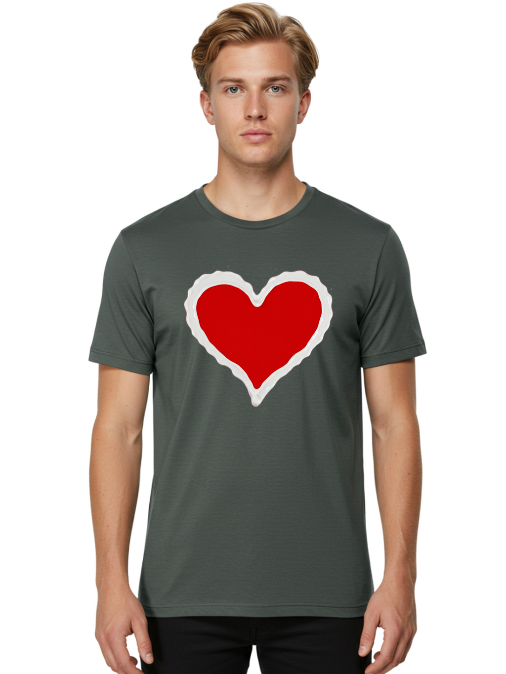 Red-Heart Men'S Graphic Tee, 100% Cotton, Comfortable Casual Summer Wear, Machine Washable, Vintage Camera, Old Camera, Antique Camera, Black Camera, Classic Photography, Photography Equipment, Nostalgic Device, Film Camera, Camera Art Bao796