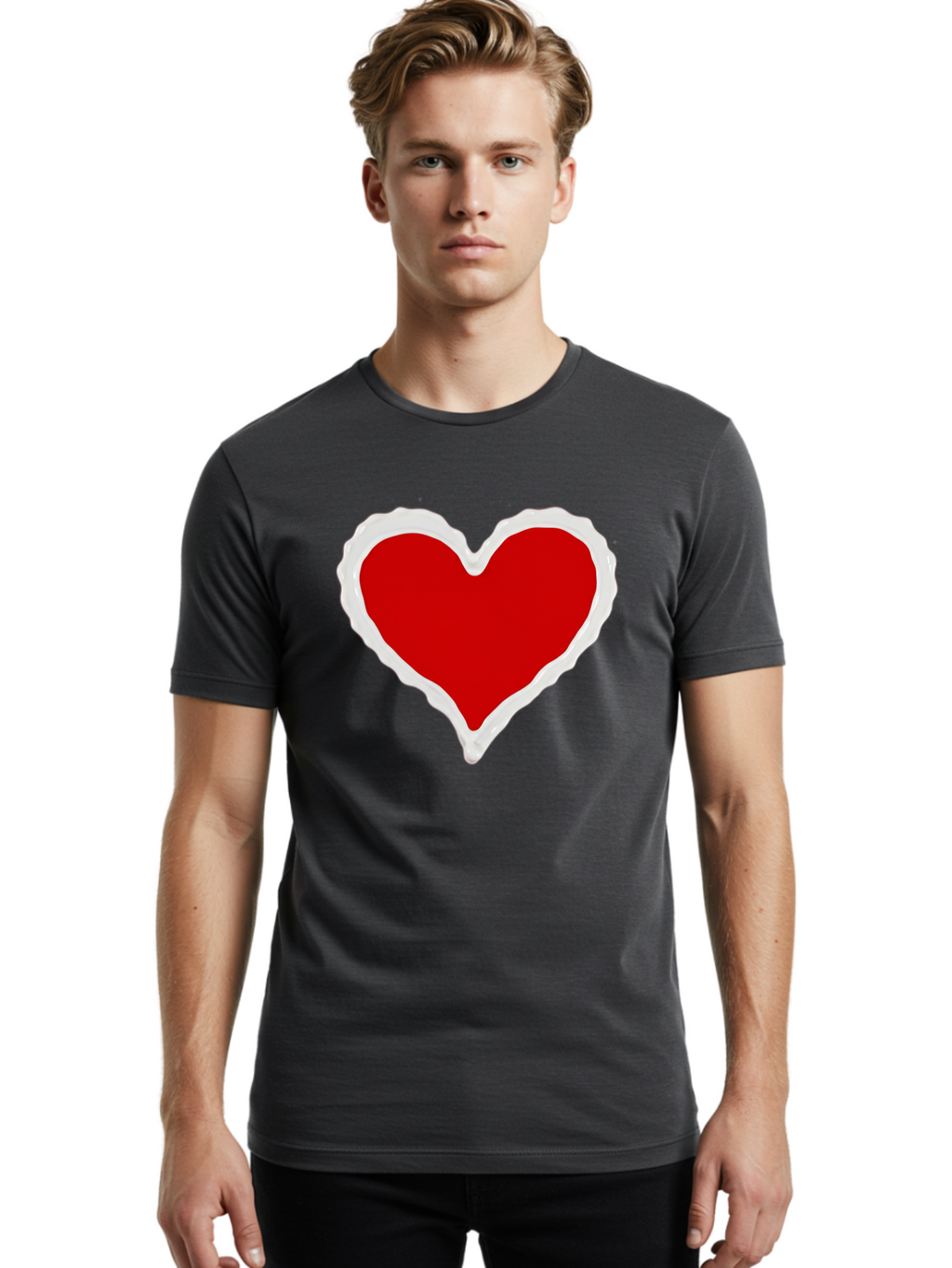 Red-Heart Men'S Graphic Tee, 100% Cotton, Comfortable Casual Summer Wear, Machine Washable, Vintage Camera, Old Camera, Antique Camera, Black Camera, Classic Photography, Photography Equipment, Nostalgic Device, Film Camera, Camera Art Bao796