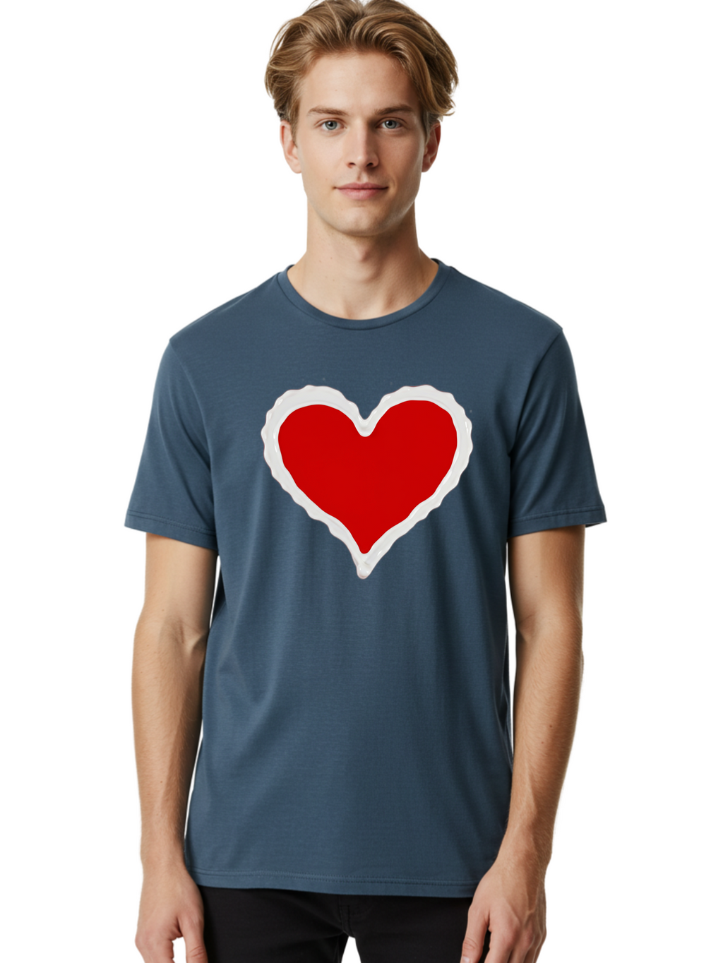 Red-Heart Men'S Graphic Tee, 100% Cotton, Comfortable Casual Summer Wear, Machine Washable, Vintage Camera, Old Camera, Antique Camera, Black Camera, Classic Photography, Photography Equipment, Nostalgic Device, Film Camera, Camera Art Bao796