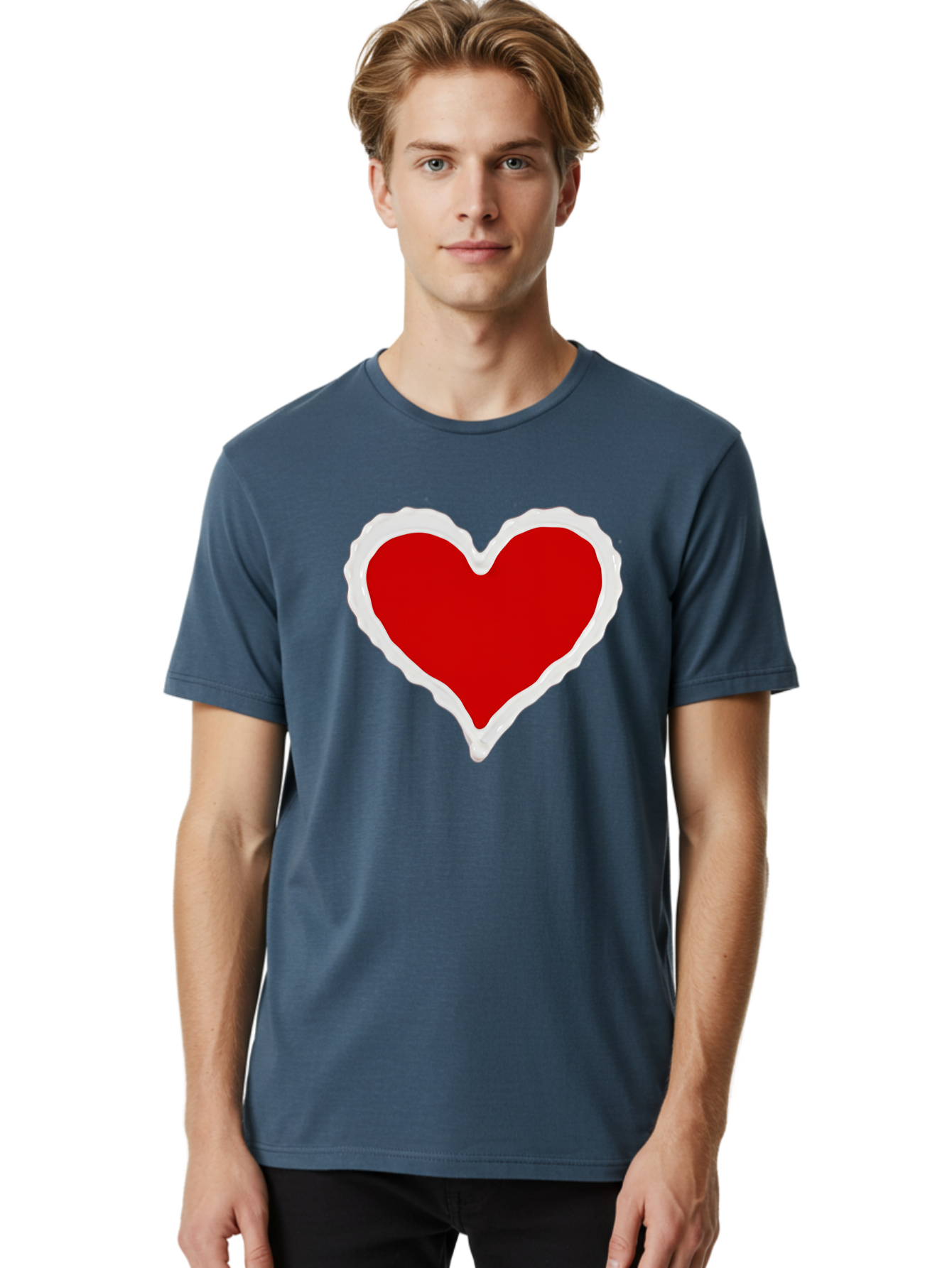 Red-Heart Men'S Graphic Tee, 100% Cotton, Comfortable Casual Summer Wear, Machine Washable, Vintage Camera, Old Camera, Antique Camera, Black Camera, Classic Photography, Photography Equipment, Nostalgic Device, Film Camera, Camera Art Bao796