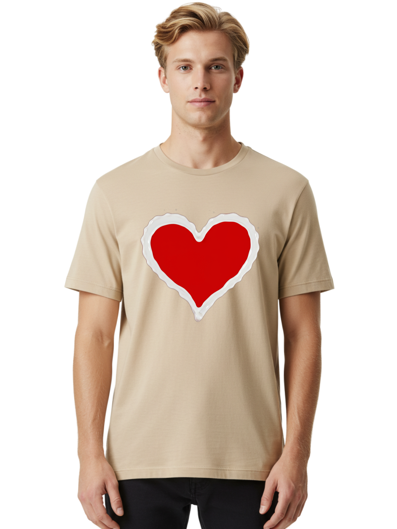 Red-Heart Men'S Graphic Tee, 100% Cotton, Comfortable Casual Summer Wear, Machine Washable, Vintage Camera, Old Camera, Antique Camera, Black Camera, Classic Photography, Photography Equipment, Nostalgic Device, Film Camera, Camera Art Bao796