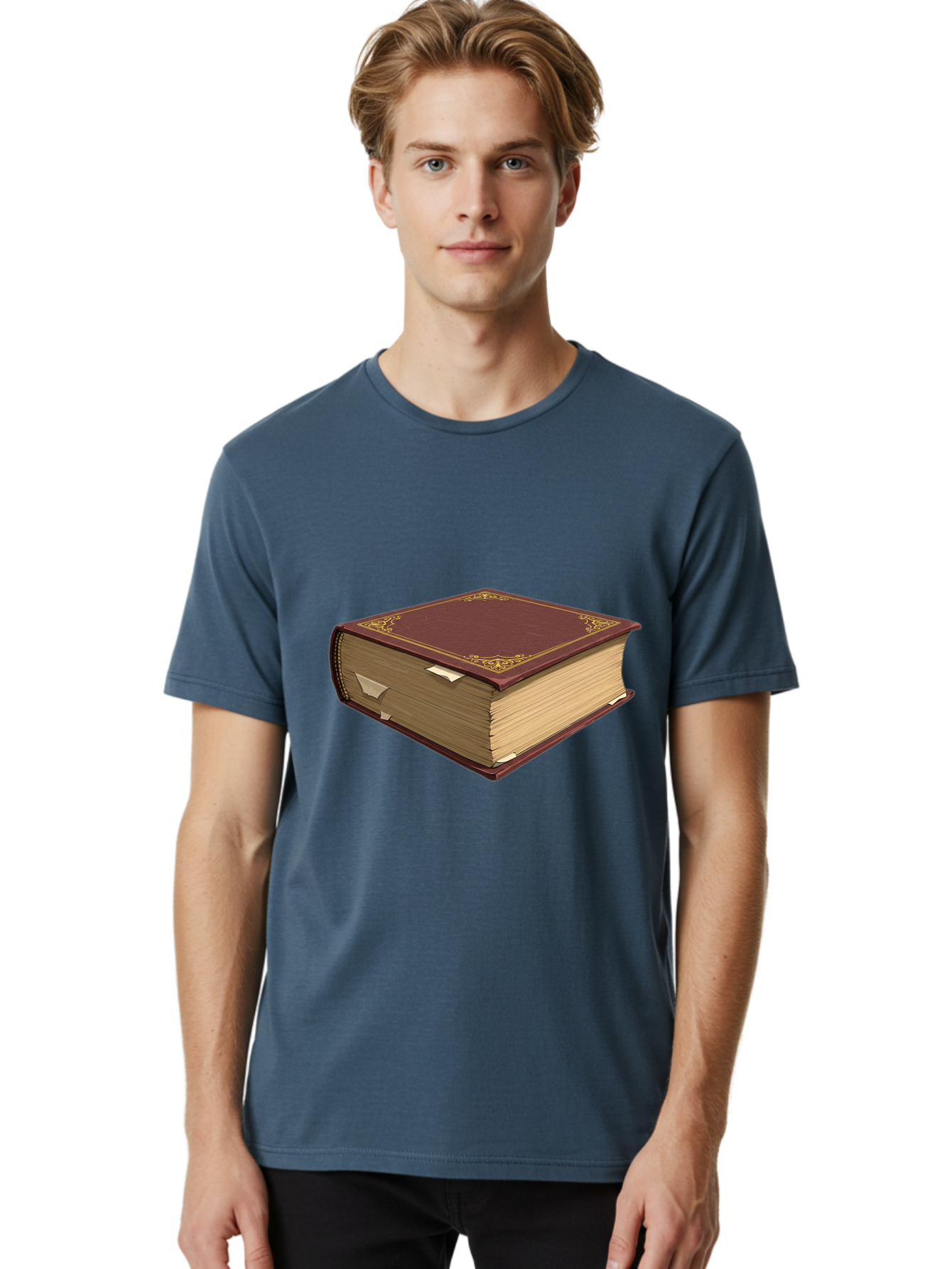 Red-Leather-Bound-Book Men'S Graphic Tee, 100% Cotton, Comfortable Casual Summer Wear, Machine Washable, Vintage Camera, Old Camera, Antique Camera, Black Camera, Classic Photography, Photography Equipment, Nostalgic Device, Film Camera, Bao797
