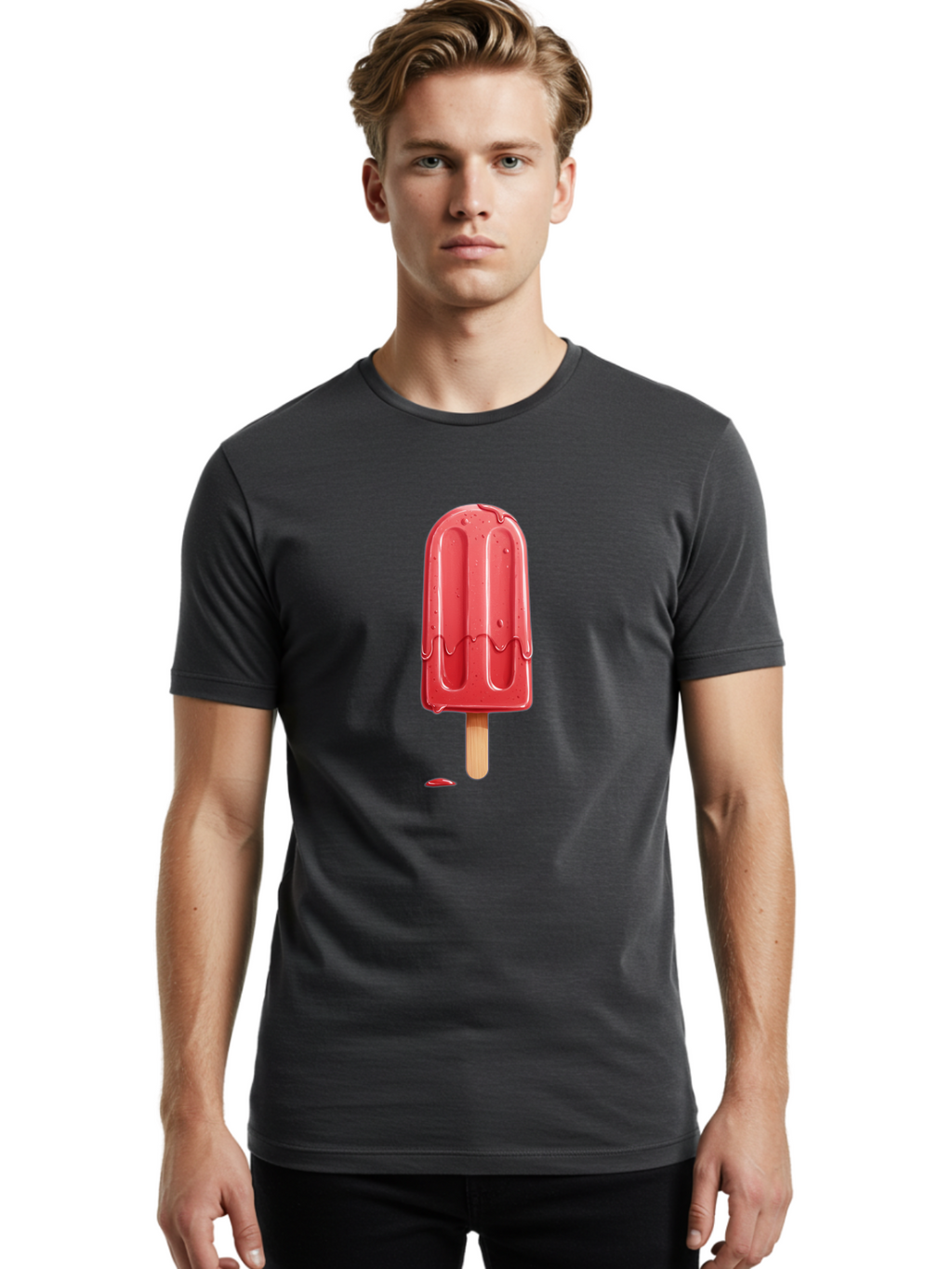 Red-Popsicle Men'S Graphic Tee, 100% Cotton, Comfortable Casual Summer Wear, Machine Washable, Vintage Camera, Old Camera, Antique Camera, Black Camera, Classic Photography, Photography Equipment, Nostalgic Device, Film Camera, Camera Art Bao798