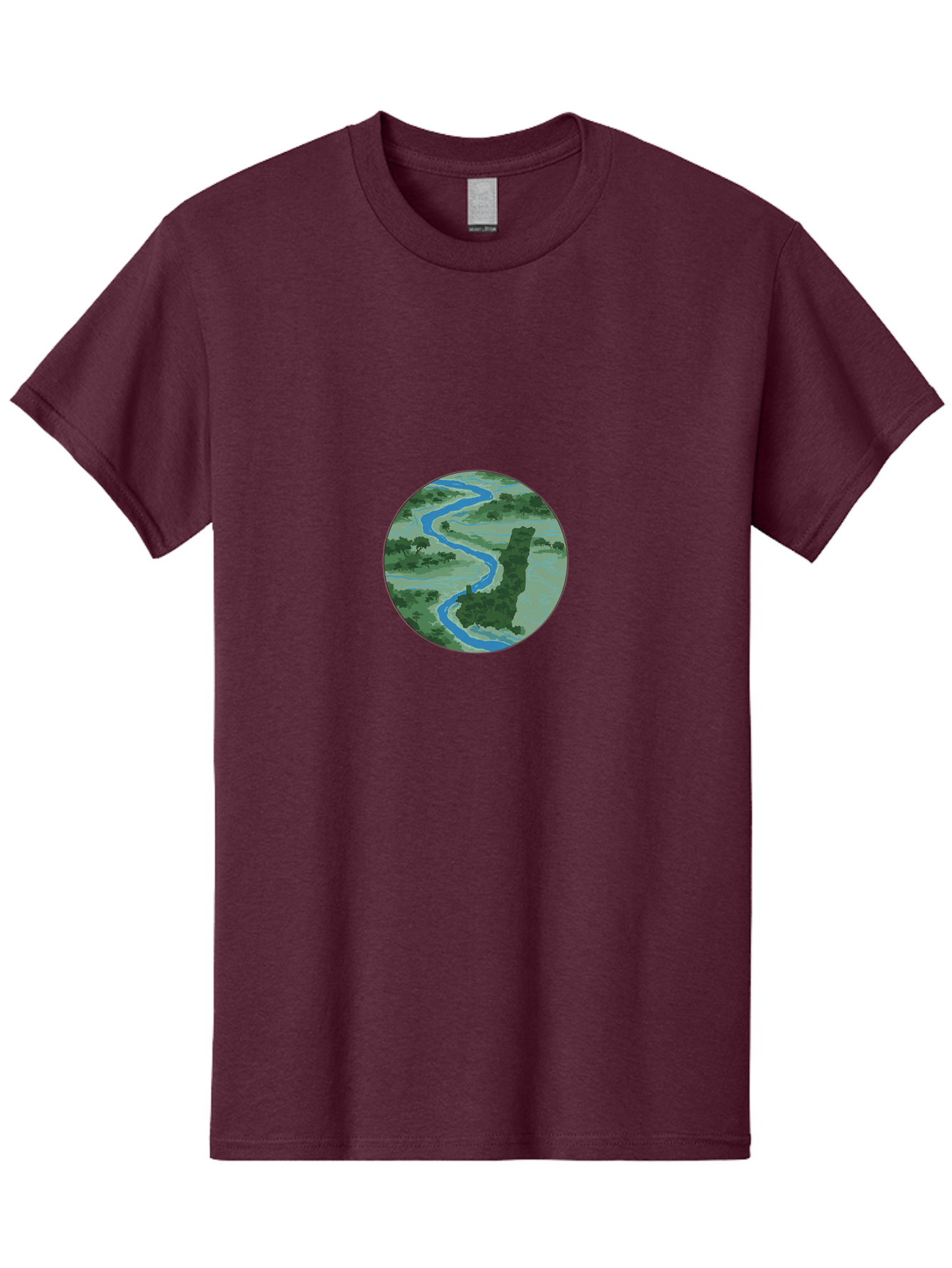 River-Landscape Men'S Graphic Tee, 100% Cotton, Comfortable Casual Summer Wear, Machine Washable, Vintage Camera, Old Camera, Antique Camera, Black Camera, Classic Photography, Photography Equipment, Nostalgic Device, Film Camera, Camera Art Bao799