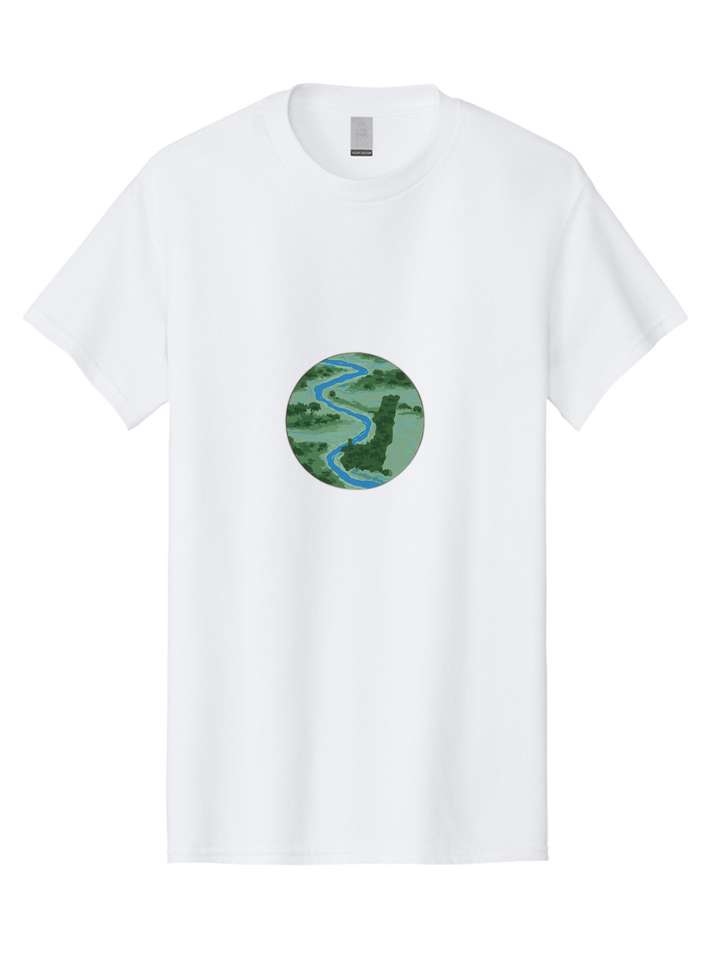 River-Landscape Men'S Graphic Tee, 100% Cotton, Comfortable Casual Summer Wear, Machine Washable, Vintage Camera, Old Camera, Antique Camera, Black Camera, Classic Photography, Photography Equipment, Nostalgic Device, Film Camera, Camera Art Bao799