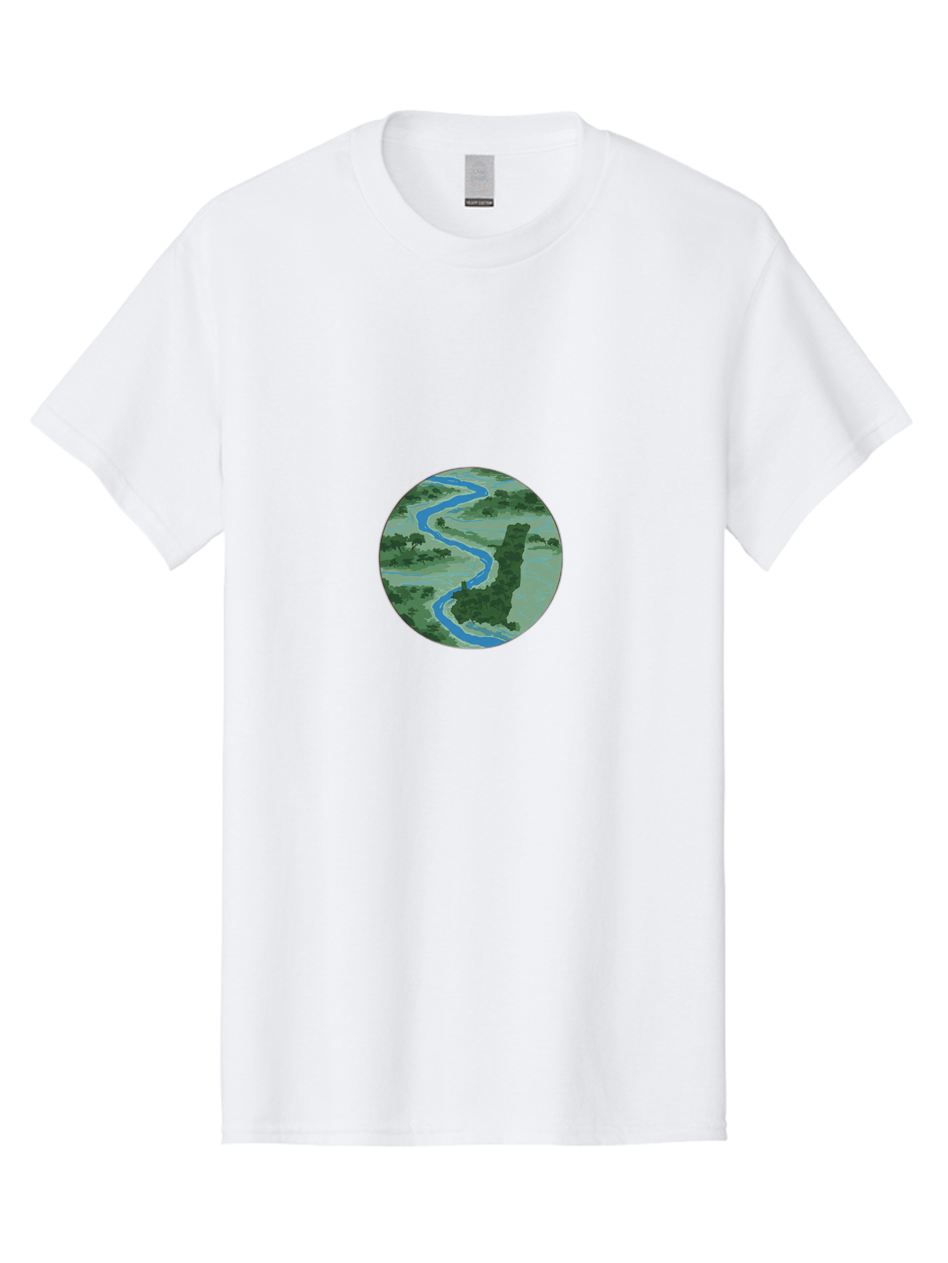 River-Landscape Men'S Graphic Tee, 100% Cotton, Comfortable Casual Summer Wear, Machine Washable, Vintage Camera, Old Camera, Antique Camera, Black Camera, Classic Photography, Photography Equipment, Nostalgic Device, Film Camera, Camera Art Bao799