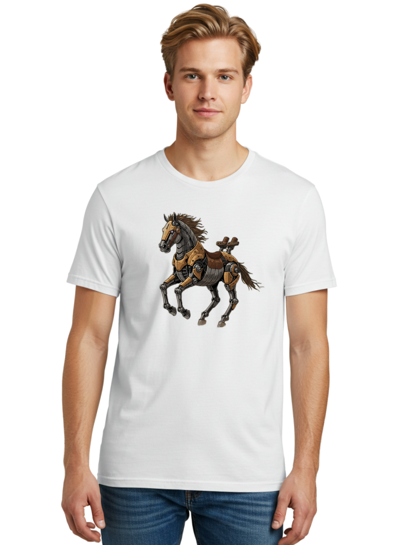 Robo-Horse Men'S Graphic Tee, 100% Cotton, Comfortable Casual Summer Wear, Machine Washable, Vintage Camera, Old Camera, Antique Camera, Black Camera, Classic Photography, Photography Equipment, Nostalgic Device, Film Camera, Camera Art Bao800
