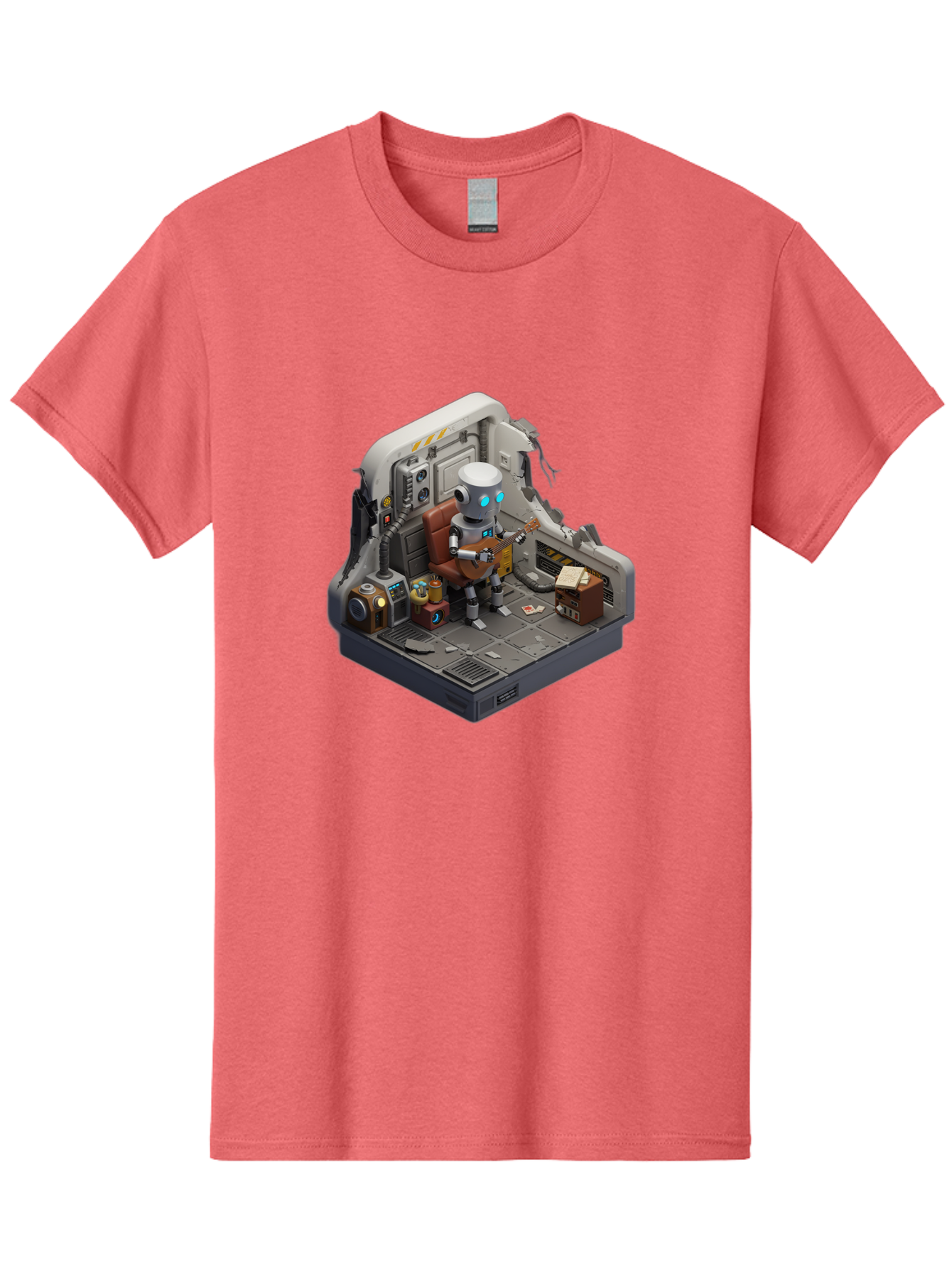 Robot-In-Control-Room Men'S Graphic Tee, 100% Cotton, Comfortable Casual Summer Wear, Machine Washable, Vintage Camera, Old Camera, Antique Camera, Black Camera, Classic Photography, Photography Equipment, Nostalgic Device, Film Camera, Bao804