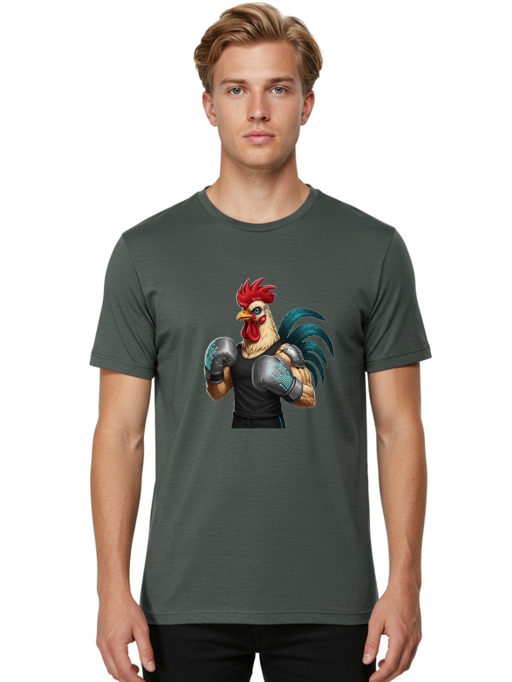 Rooster-Boxer-1 Men'S Graphic Tee, 100% Cotton, Comfortable Casual Summer Wear, Machine Washable, Vintage Camera, Old Camera, Antique Camera, Black Camera, Classic Photography, Photography Equipment, Nostalgic Device, Film Camera, Camera Art Bao811