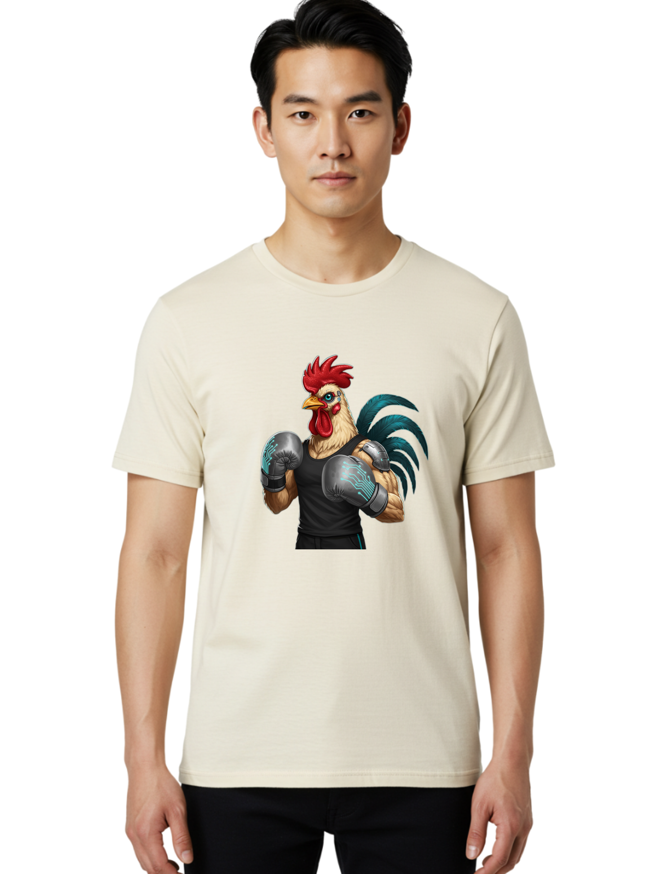 Rooster-Boxer-1 Men'S Graphic Tee, 100% Cotton, Comfortable Casual Summer Wear, Machine Washable, Vintage Camera, Old Camera, Antique Camera, Black Camera, Classic Photography, Photography Equipment, Nostalgic Device, Film Camera, Camera Art Bao811