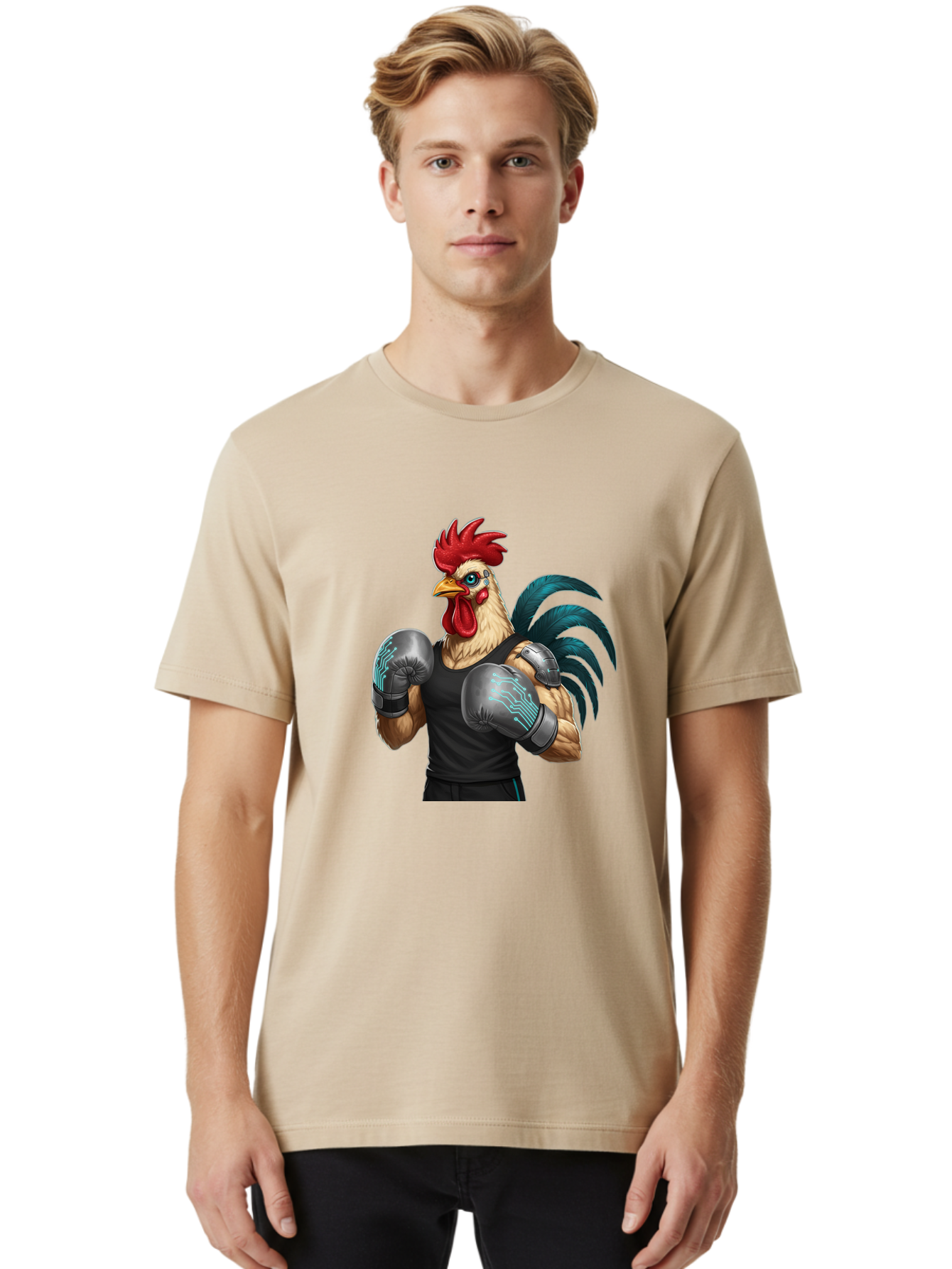 Rooster-Boxer-1 Men'S Graphic Tee, 100% Cotton, Comfortable Casual Summer Wear, Machine Washable, Vintage Camera, Old Camera, Antique Camera, Black Camera, Classic Photography, Photography Equipment, Nostalgic Device, Film Camera, Camera Art Bao811
