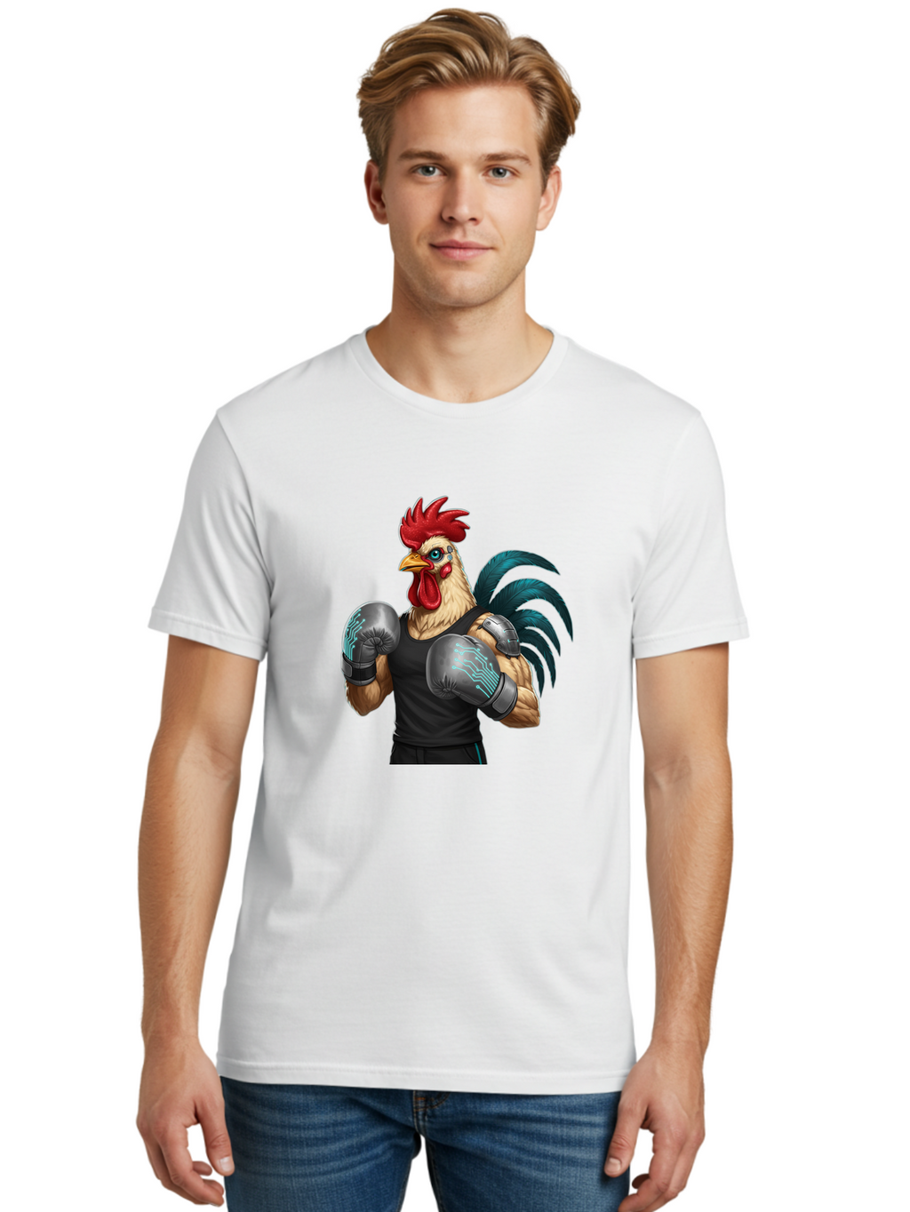 Rooster-Boxer-1 Men'S Graphic Tee, 100% Cotton, Comfortable Casual Summer Wear, Machine Washable, Vintage Camera, Old Camera, Antique Camera, Black Camera, Classic Photography, Photography Equipment, Nostalgic Device, Film Camera, Camera Art Bao811