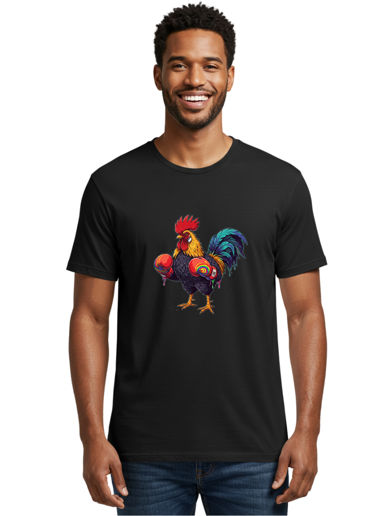 Rooster-Boxer Men'S Graphic Tee, 100% Cotton, Comfortable Casual Summer Wear, Machine Washable, Vintage Camera, Old Camera, Antique Camera, Black Camera, Classic Photography, Photography Equipment, Nostalgic Device, Film Camera, Camera Art Bao812