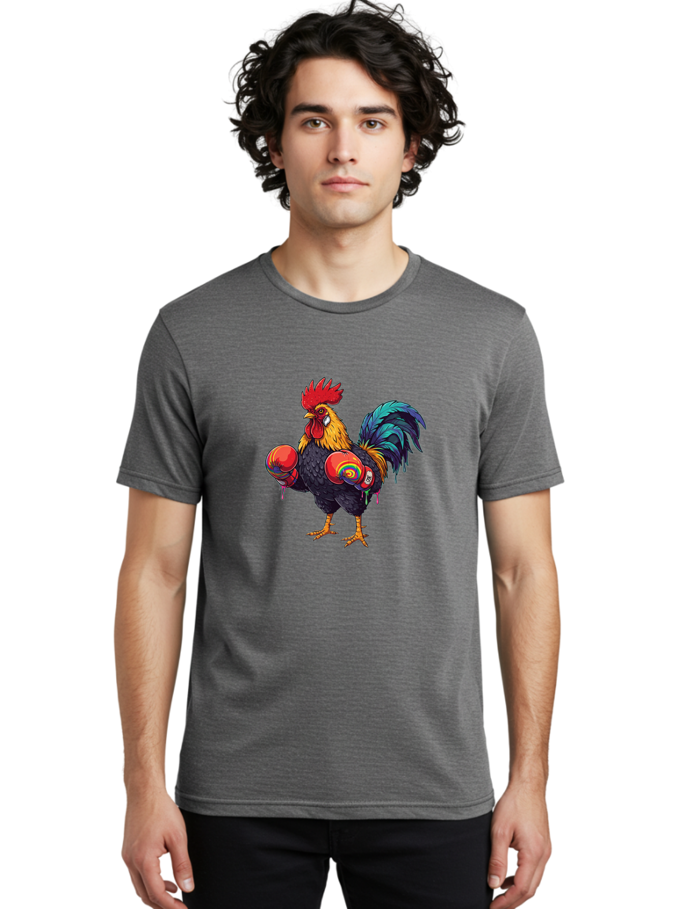 Rooster-Boxer Men'S Graphic Tee, 100% Cotton, Comfortable Casual Summer Wear, Machine Washable, Vintage Camera, Old Camera, Antique Camera, Black Camera, Classic Photography, Photography Equipment, Nostalgic Device, Film Camera, Camera Art Bao812