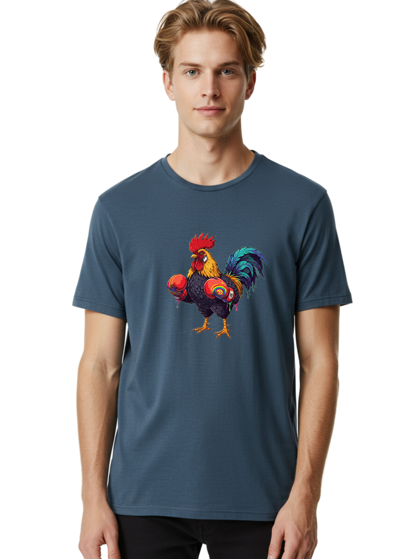 Rooster-Boxer Men'S Graphic Tee, 100% Cotton, Comfortable Casual Summer Wear, Machine Washable, Vintage Camera, Old Camera, Antique Camera, Black Camera, Classic Photography, Photography Equipment, Nostalgic Device, Film Camera, Camera Art Bao812
