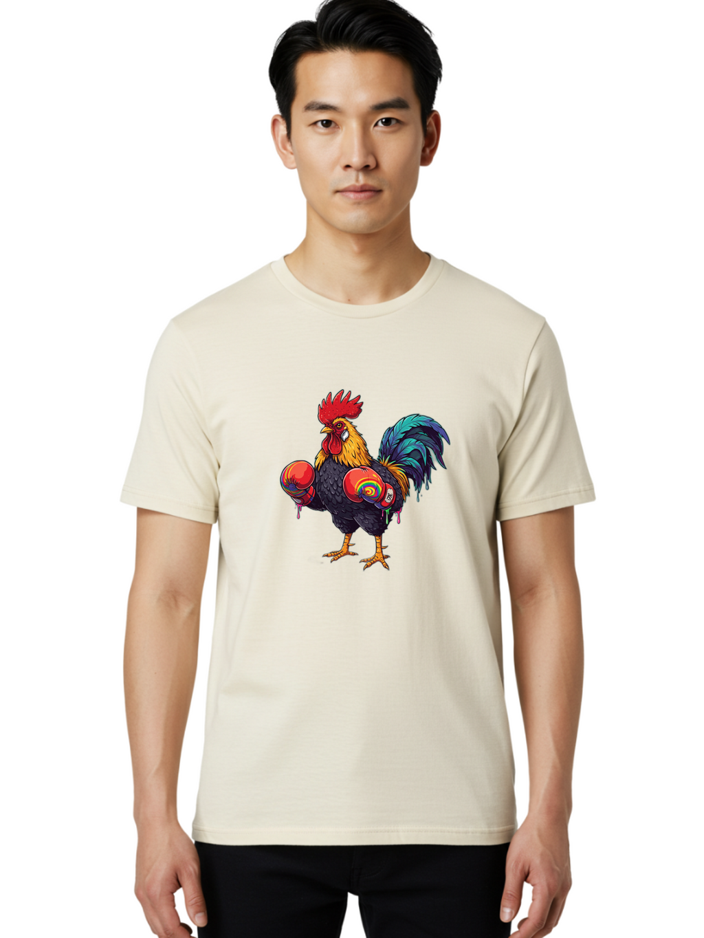 Rooster-Boxer Men'S Graphic Tee, 100% Cotton, Comfortable Casual Summer Wear, Machine Washable, Vintage Camera, Old Camera, Antique Camera, Black Camera, Classic Photography, Photography Equipment, Nostalgic Device, Film Camera, Camera Art Bao812