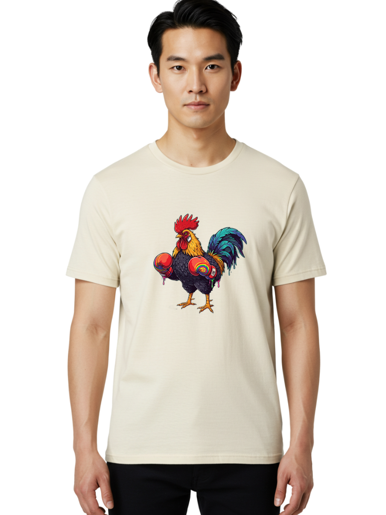 Rooster-Boxer Men'S Graphic Tee, 100% Cotton, Comfortable Casual Summer Wear, Machine Washable, Vintage Camera, Old Camera, Antique Camera, Black Camera, Classic Photography, Photography Equipment, Nostalgic Device, Film Camera, Camera Art Bao812