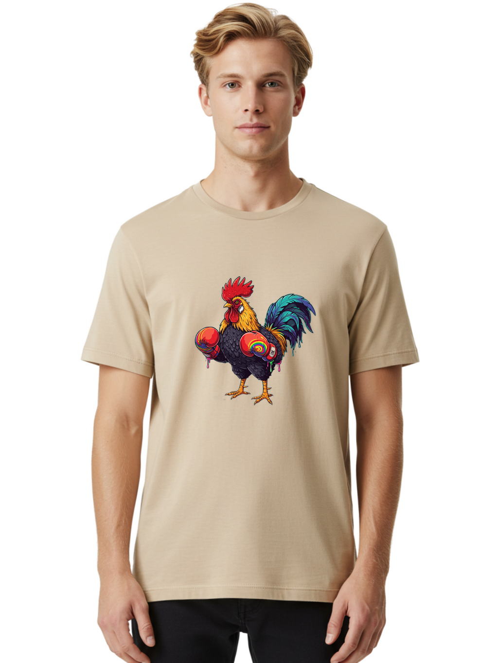 Rooster-Boxer Men'S Graphic Tee, 100% Cotton, Comfortable Casual Summer Wear, Machine Washable, Vintage Camera, Old Camera, Antique Camera, Black Camera, Classic Photography, Photography Equipment, Nostalgic Device, Film Camera, Camera Art Bao812