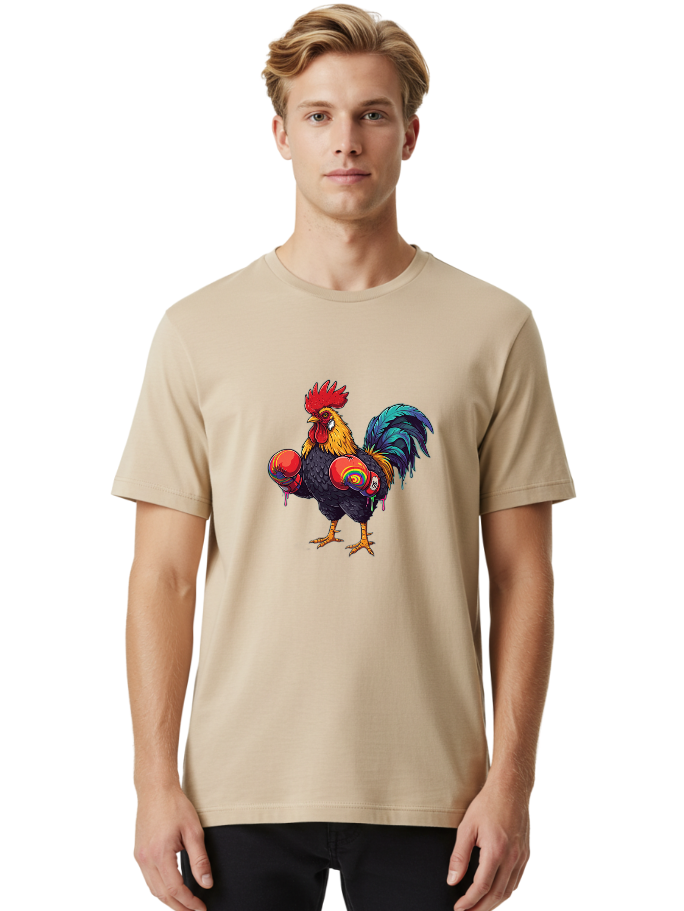 Rooster-Boxer Men'S Graphic Tee, 100% Cotton, Comfortable Casual Summer Wear, Machine Washable, Vintage Camera, Old Camera, Antique Camera, Black Camera, Classic Photography, Photography Equipment, Nostalgic Device, Film Camera, Camera Art Bao812
