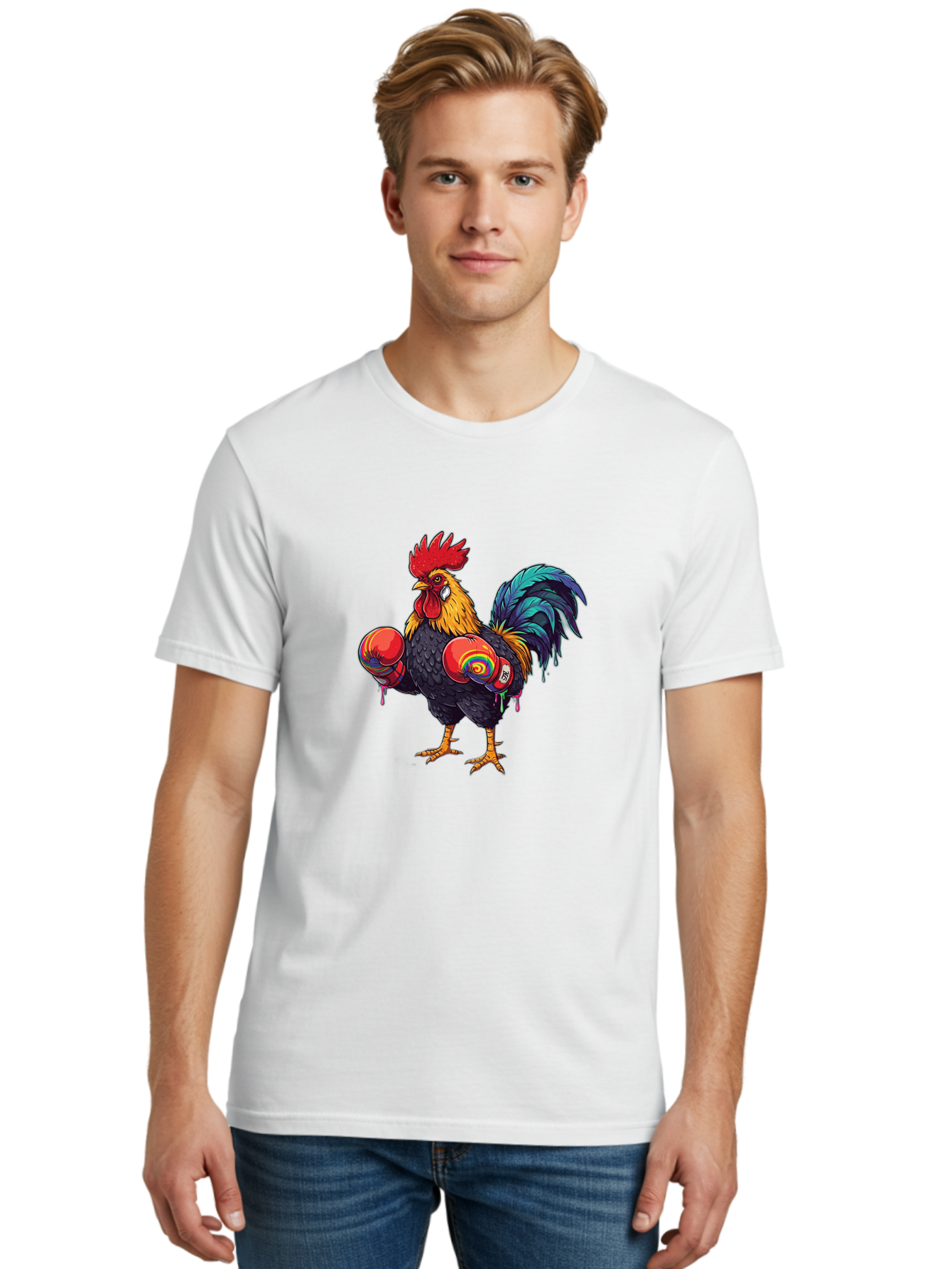 Rooster-Boxer Men'S Graphic Tee, 100% Cotton, Comfortable Casual Summer Wear, Machine Washable, Vintage Camera, Old Camera, Antique Camera, Black Camera, Classic Photography, Photography Equipment, Nostalgic Device, Film Camera, Camera Art Bao812