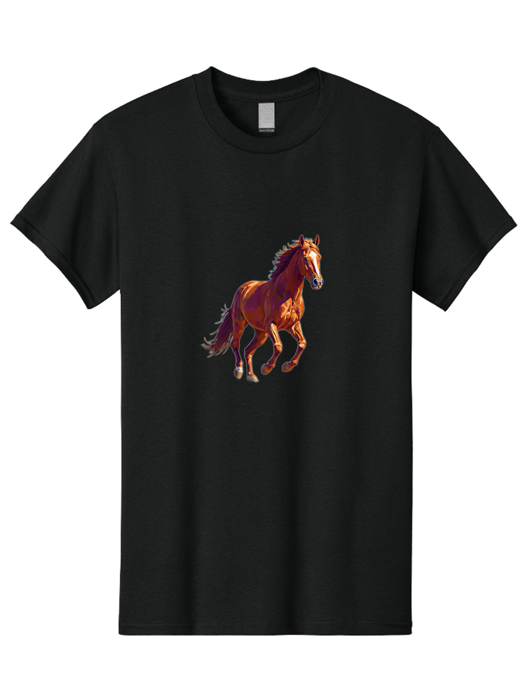 Running-Horse-1 Men'S Graphic Tee, 100% Cotton, Comfortable Casual Summer Wear, Machine Washable, Vintage Camera, Old Camera, Antique Camera, Black Camera, Classic Photography, Photography Equipment, Nostalgic Device, Film Camera, Camera Art Bao816