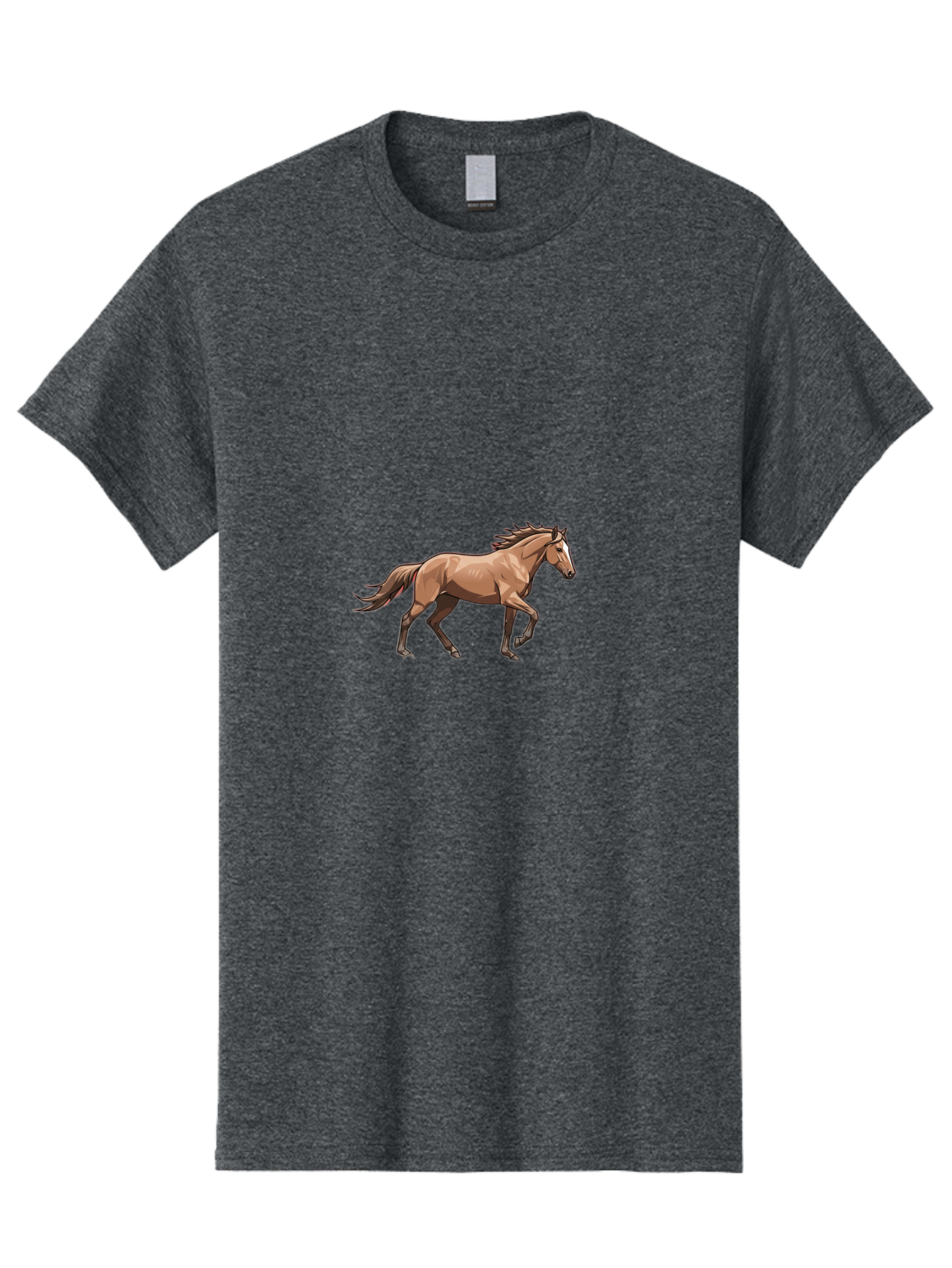 Running-Horse-2 Men'S Graphic Tee, 100% Cotton, Comfortable Casual Summer Wear, Machine Washable, Vintage Camera, Old Camera, Antique Camera, Black Camera, Classic Photography, Photography Equipment, Nostalgic Device, Film Camera, Camera Art Bao817