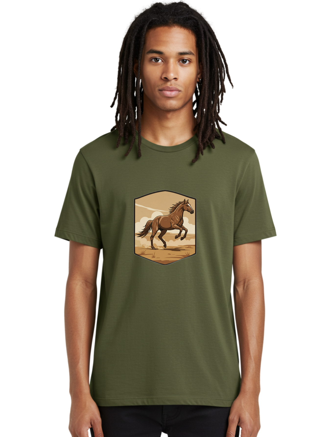 Running-Horse-3 Men'S Graphic Tee, 100% Cotton, Comfortable Casual Summer Wear, Machine Washable, Vintage Camera, Old Camera, Antique Camera, Black Camera, Classic Photography, Photography Equipment, Nostalgic Device, Film Camera, Camera Art Bao818