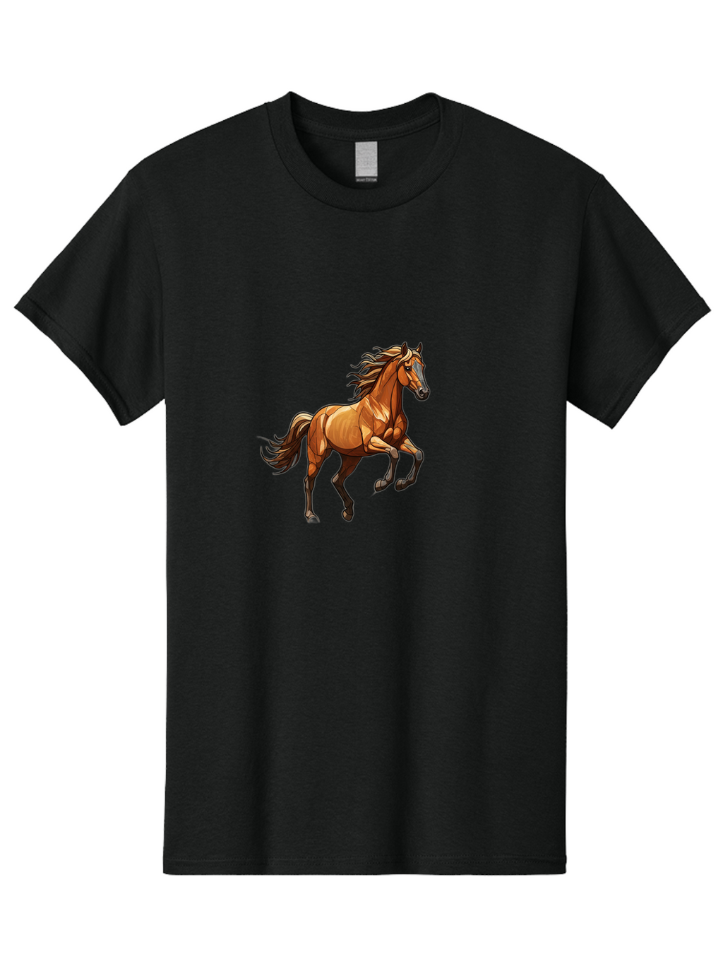 Running-Horse-4 Men'S Graphic Tee, 100% Cotton, Comfortable Casual Summer Wear, Machine Washable, Vintage Camera, Old Camera, Antique Camera, Black Camera, Classic Photography, Photography Equipment, Nostalgic Device, Film Camera, Camera Art Bao819