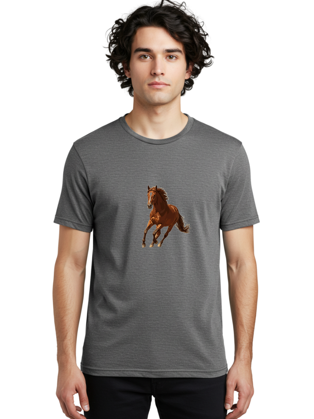 Running-Horse Men'S Graphic Tee, 100% Cotton, Comfortable Casual Summer Wear, Machine Washable, Vintage Camera, Old Camera, Antique Camera, Black Camera, Classic Photography, Photography Equipment, Nostalgic Device, Film Camera, Camera Art Bao820