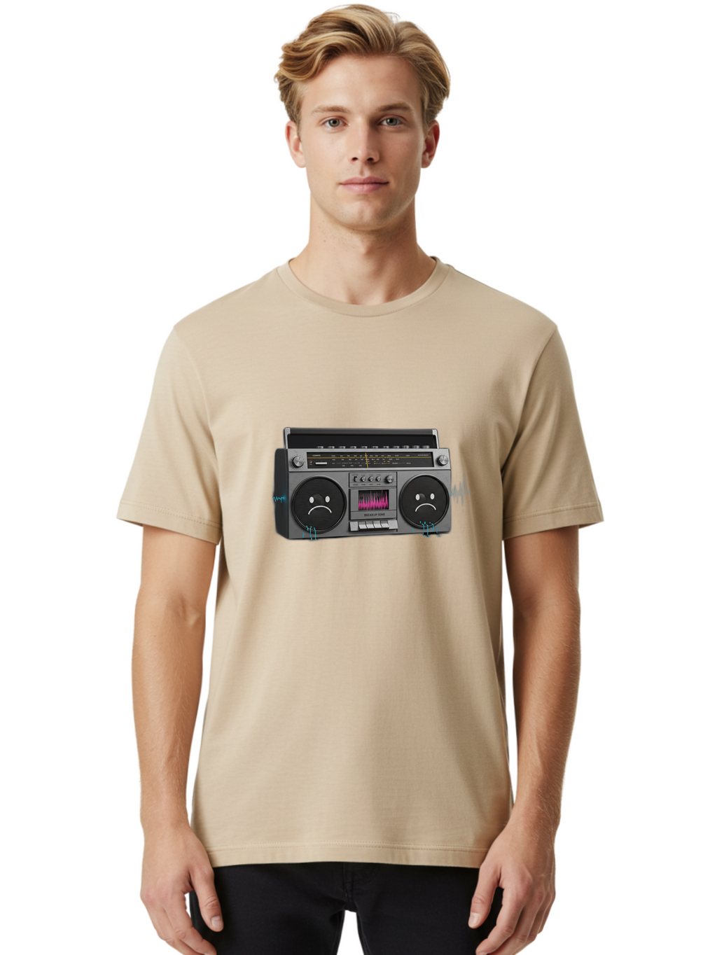 Sad-Boombox Men'S Graphic Tee, 100% Cotton, Comfortable Casual Summer Wear, Machine Washable, Vintage Camera, Old Camera, Antique Camera, Black Camera, Classic Photography, Photography Equipment, Nostalgic Device, Film Camera, Camera Art Bao822